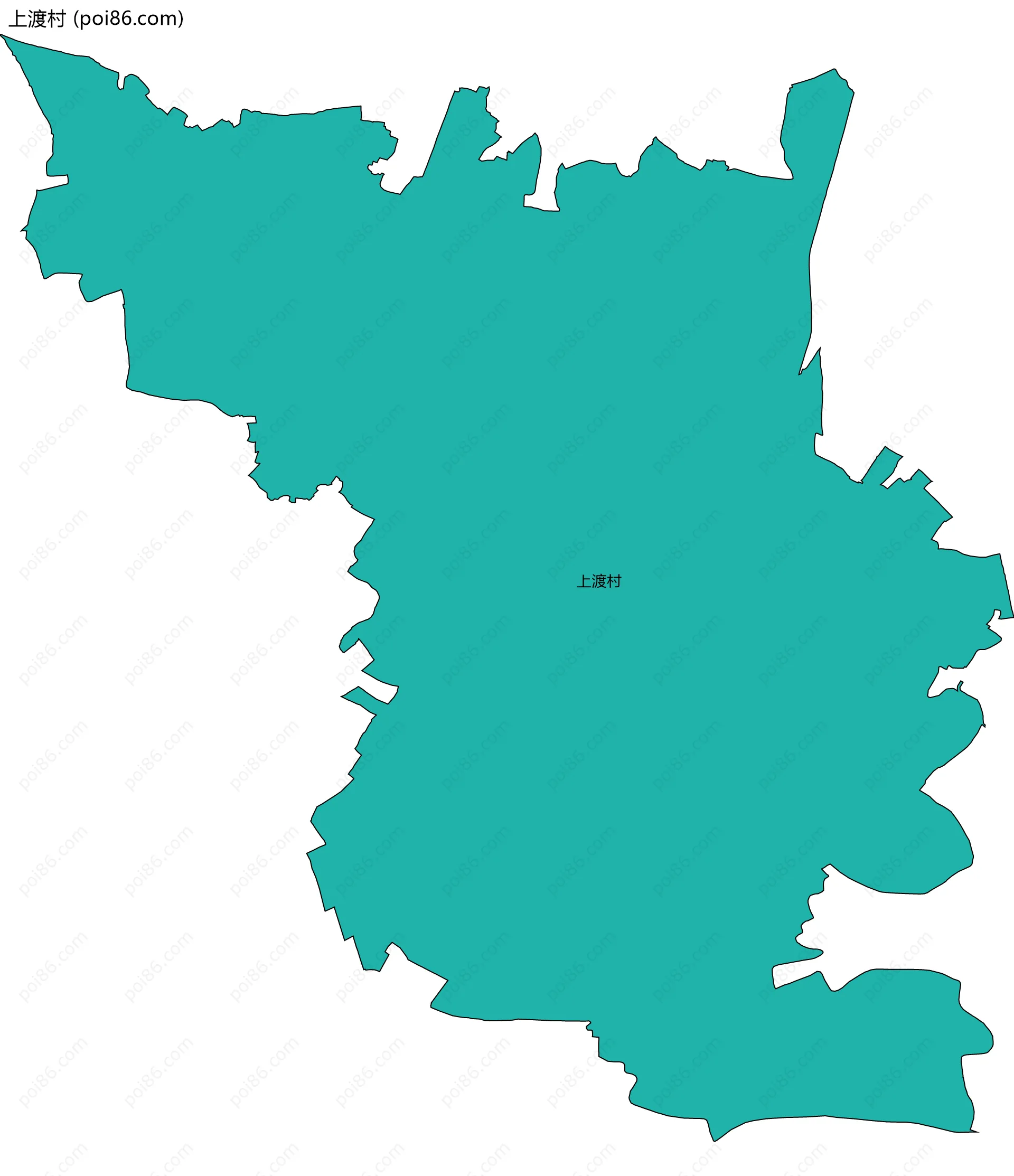 上渡村边界地图