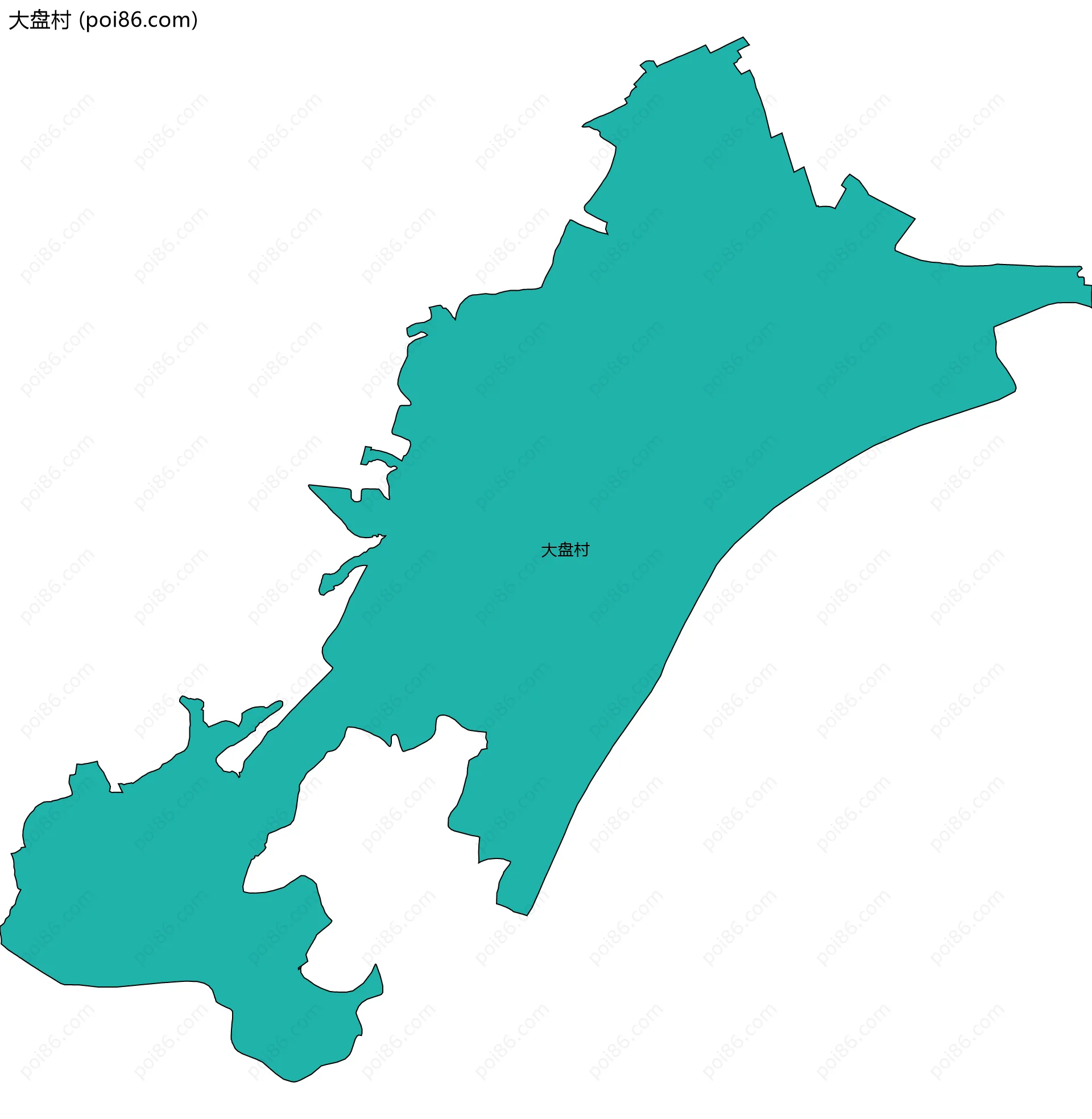 大盘村边界地图