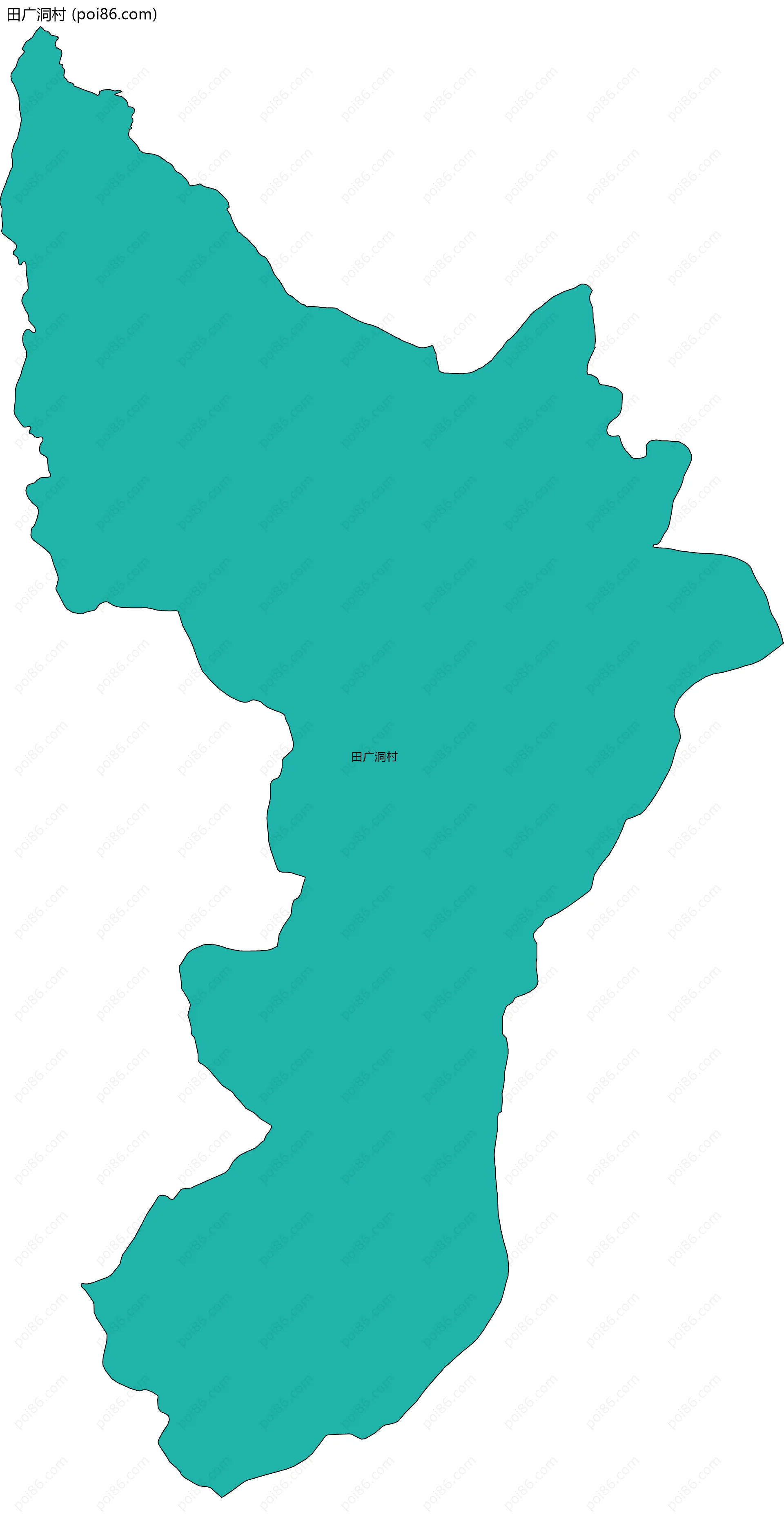 田广洞村边界地图