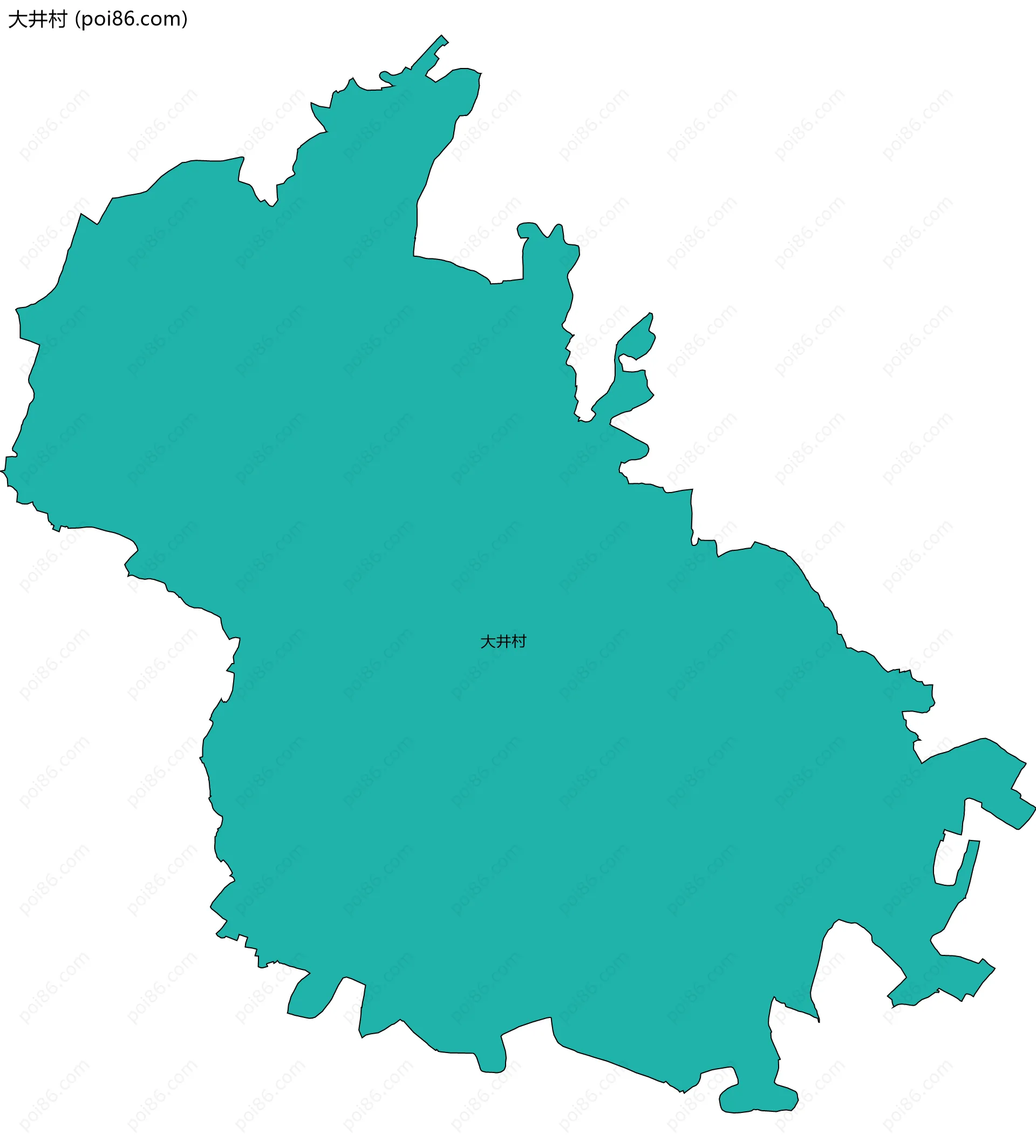 大井村边界地图