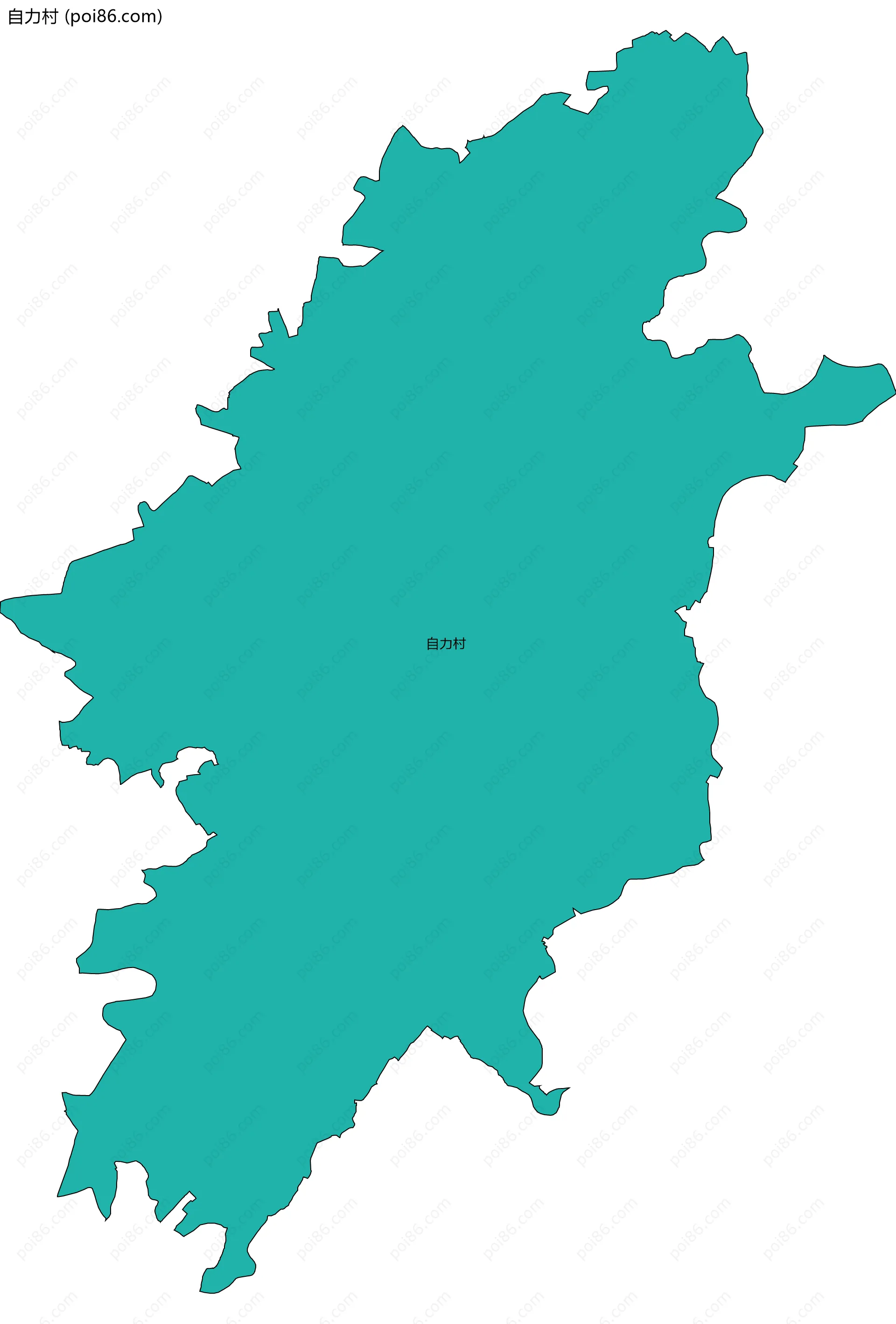 自力村边界地图