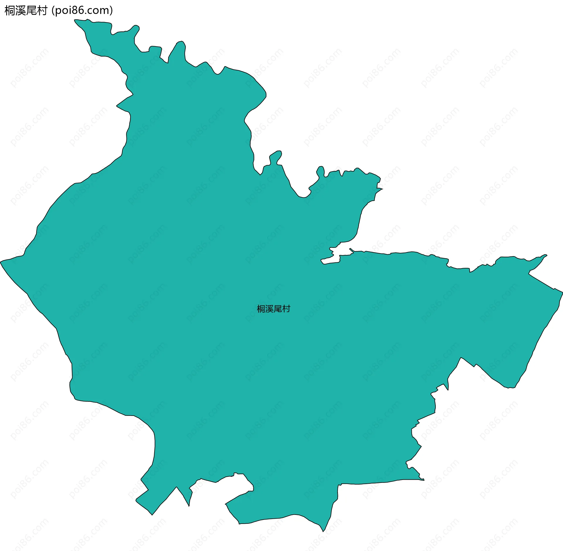 桐溪尾村边界地图