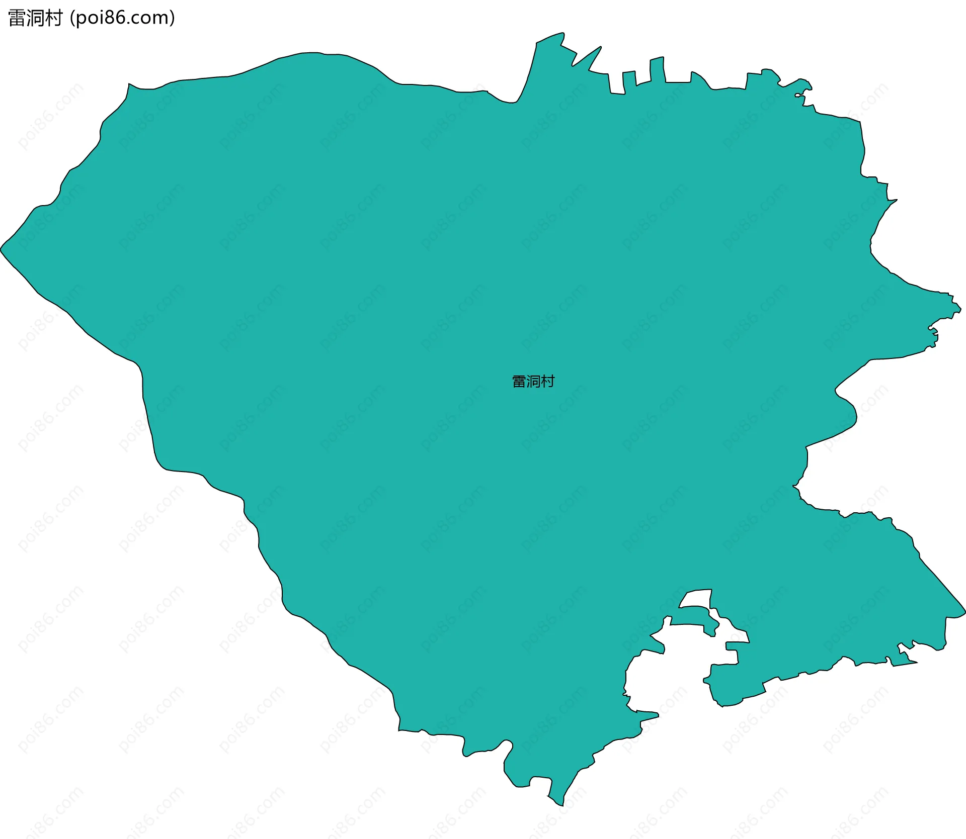 雷洞村边界地图