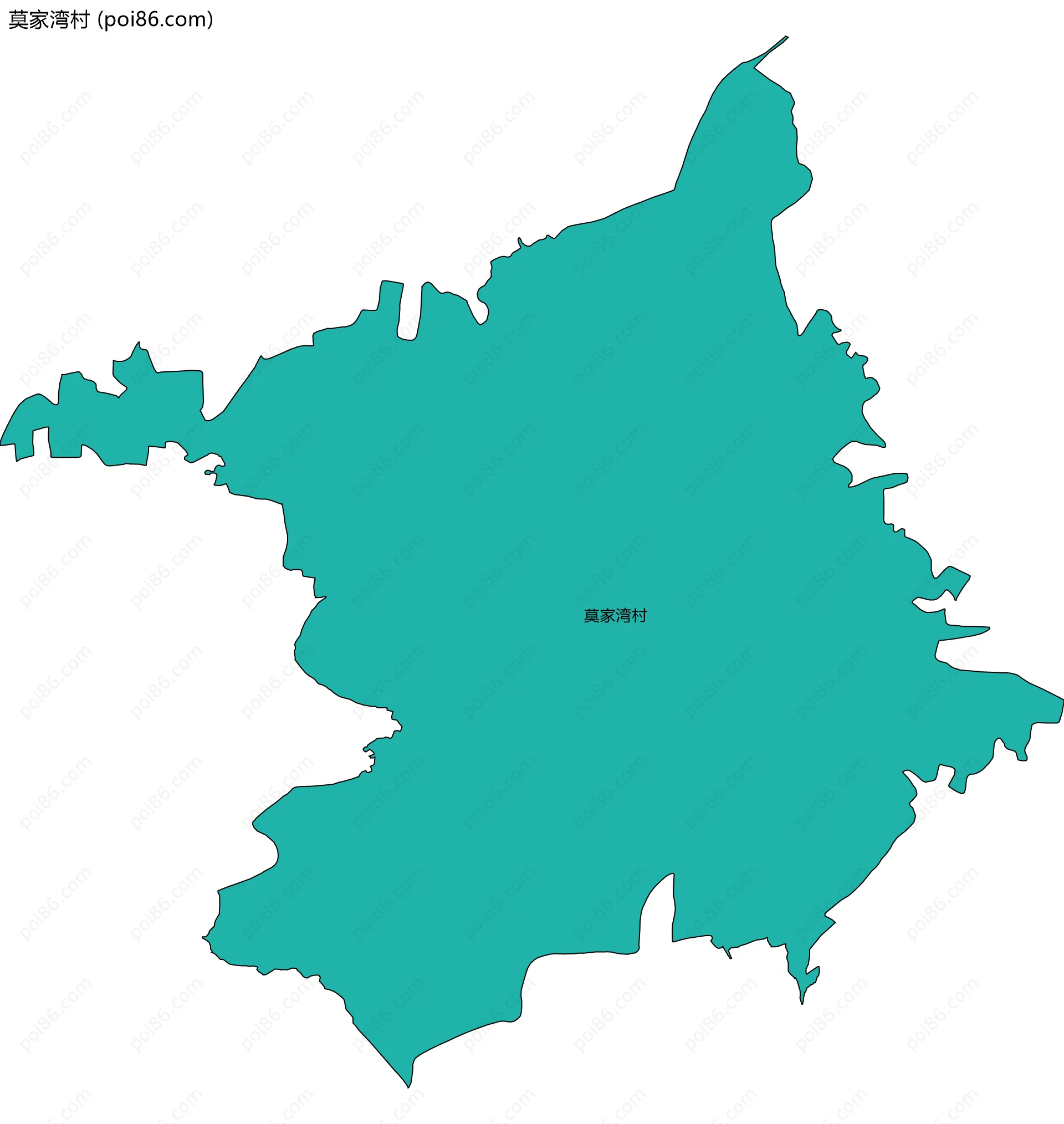 莫家湾村边界地图