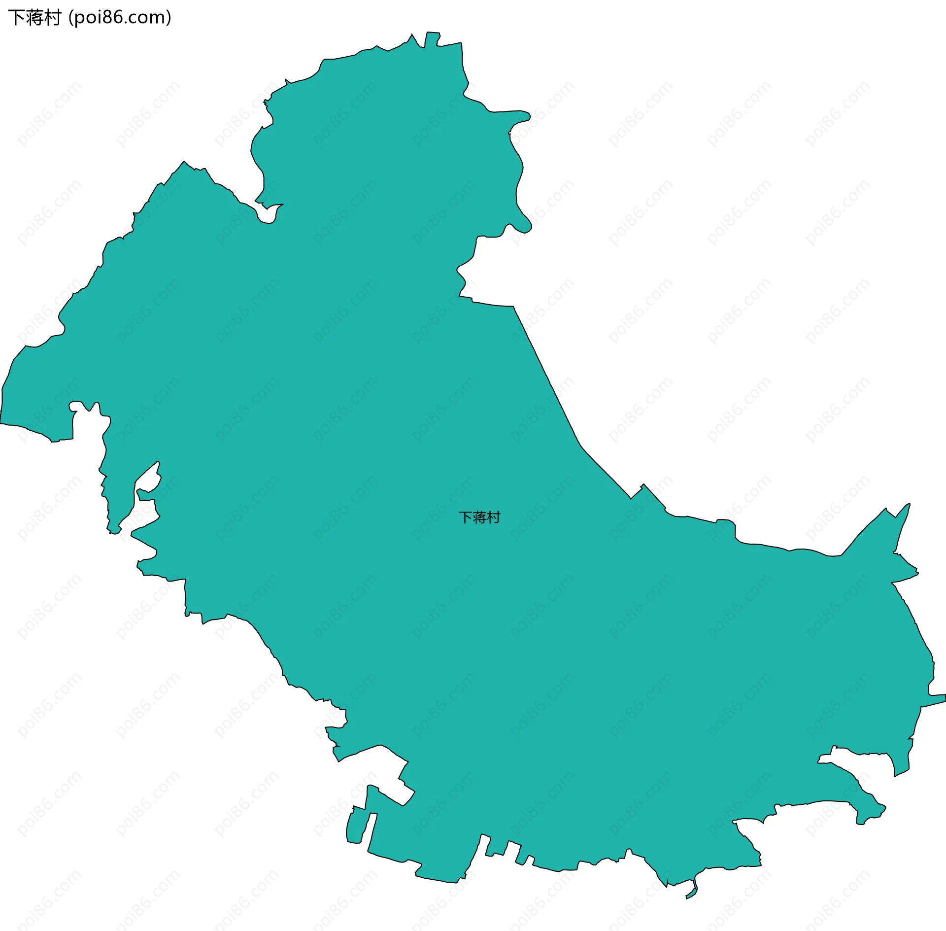 下蒋村边界地图