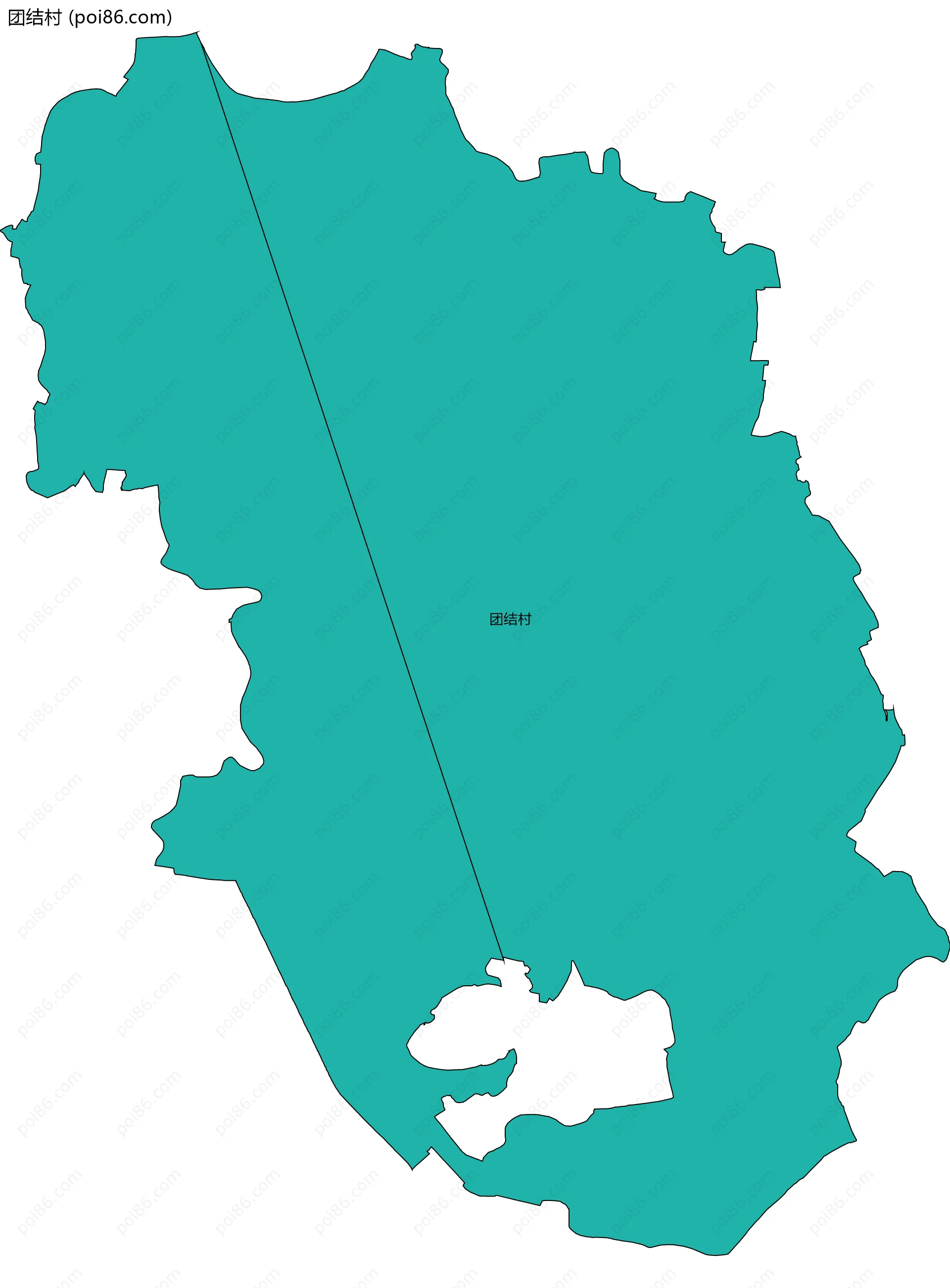 团结村边界地图