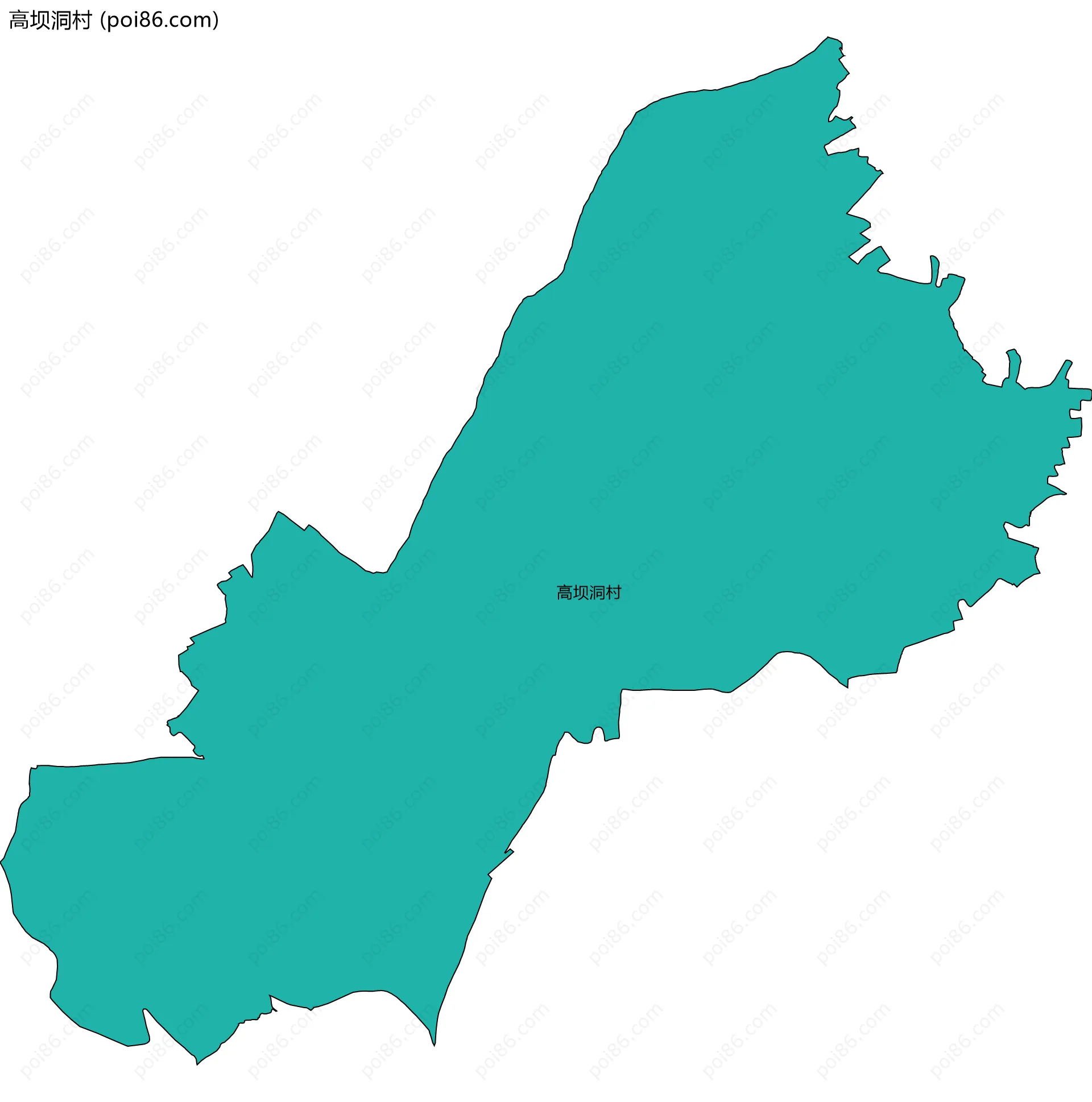 高坝洞村边界地图