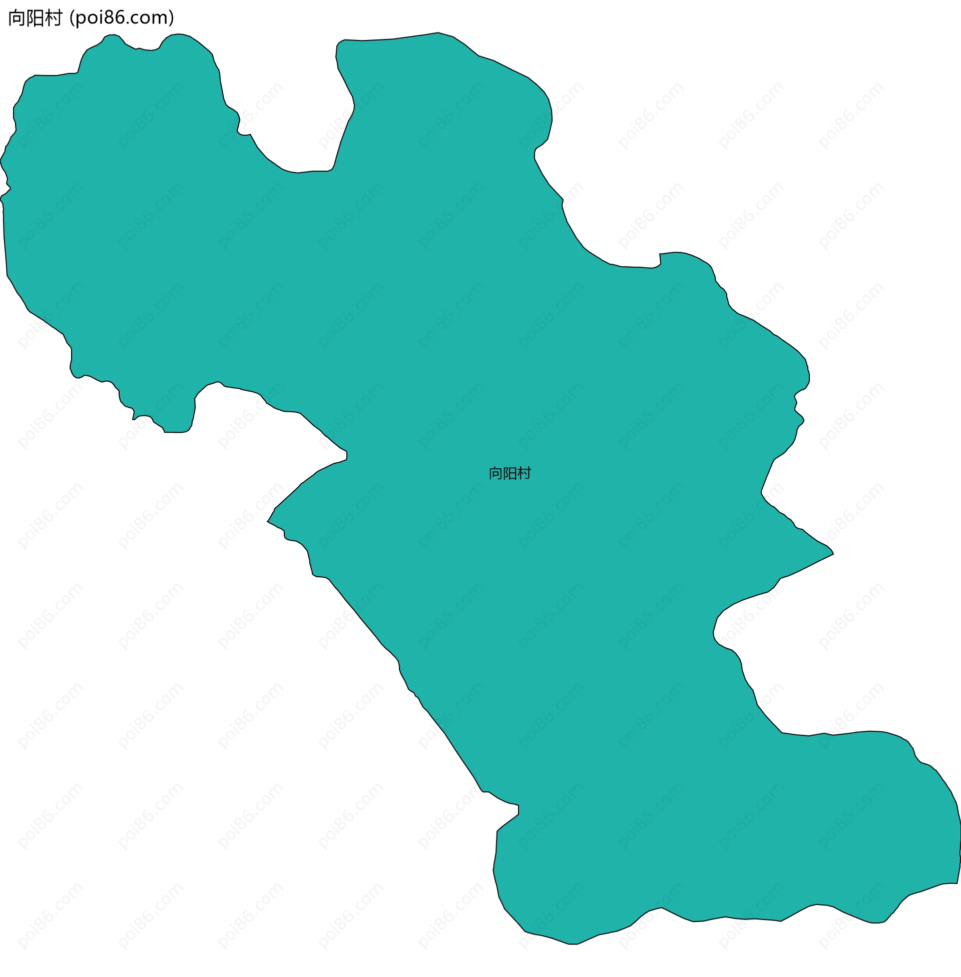 向阳村边界地图