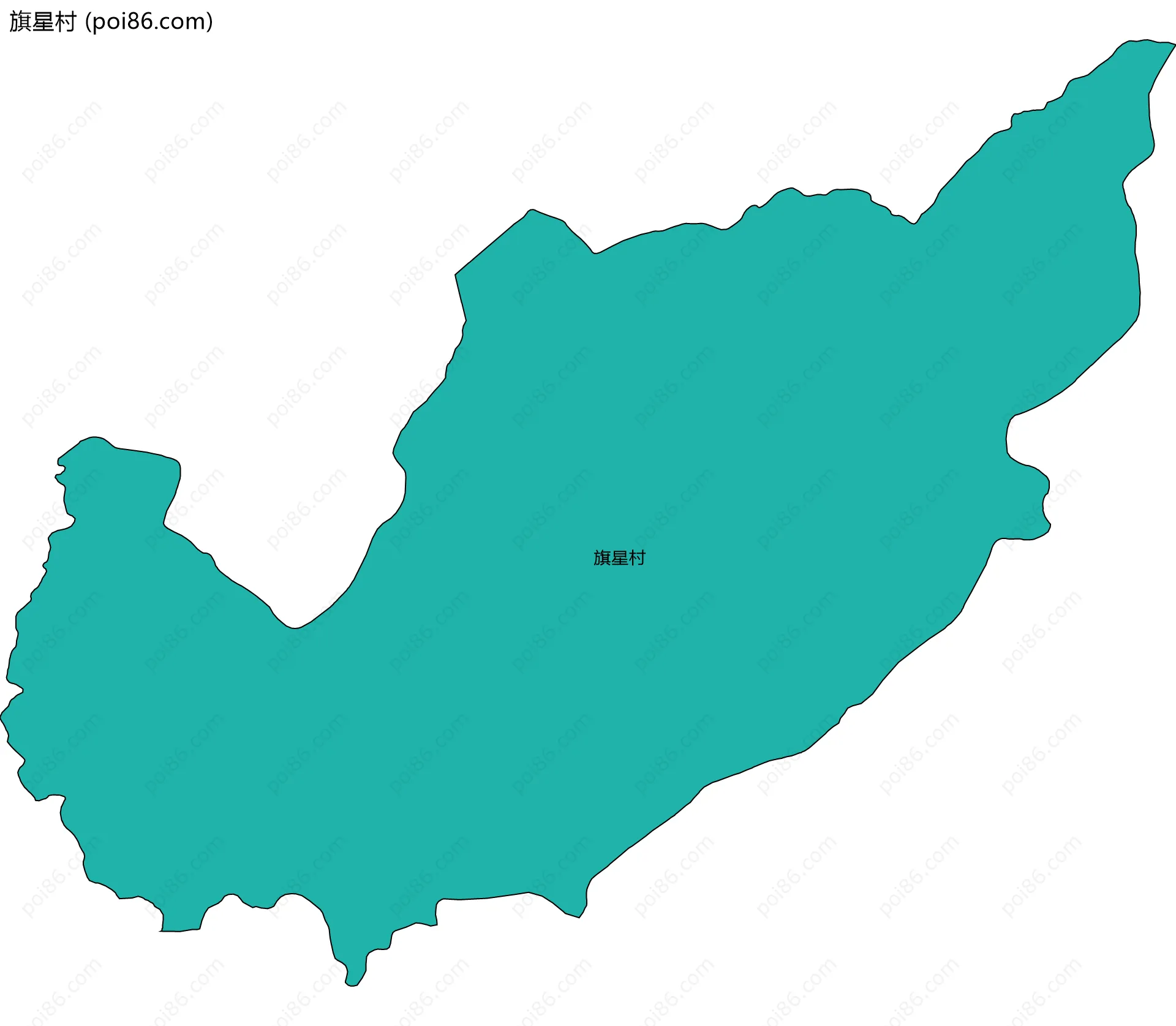 旗星村边界地图