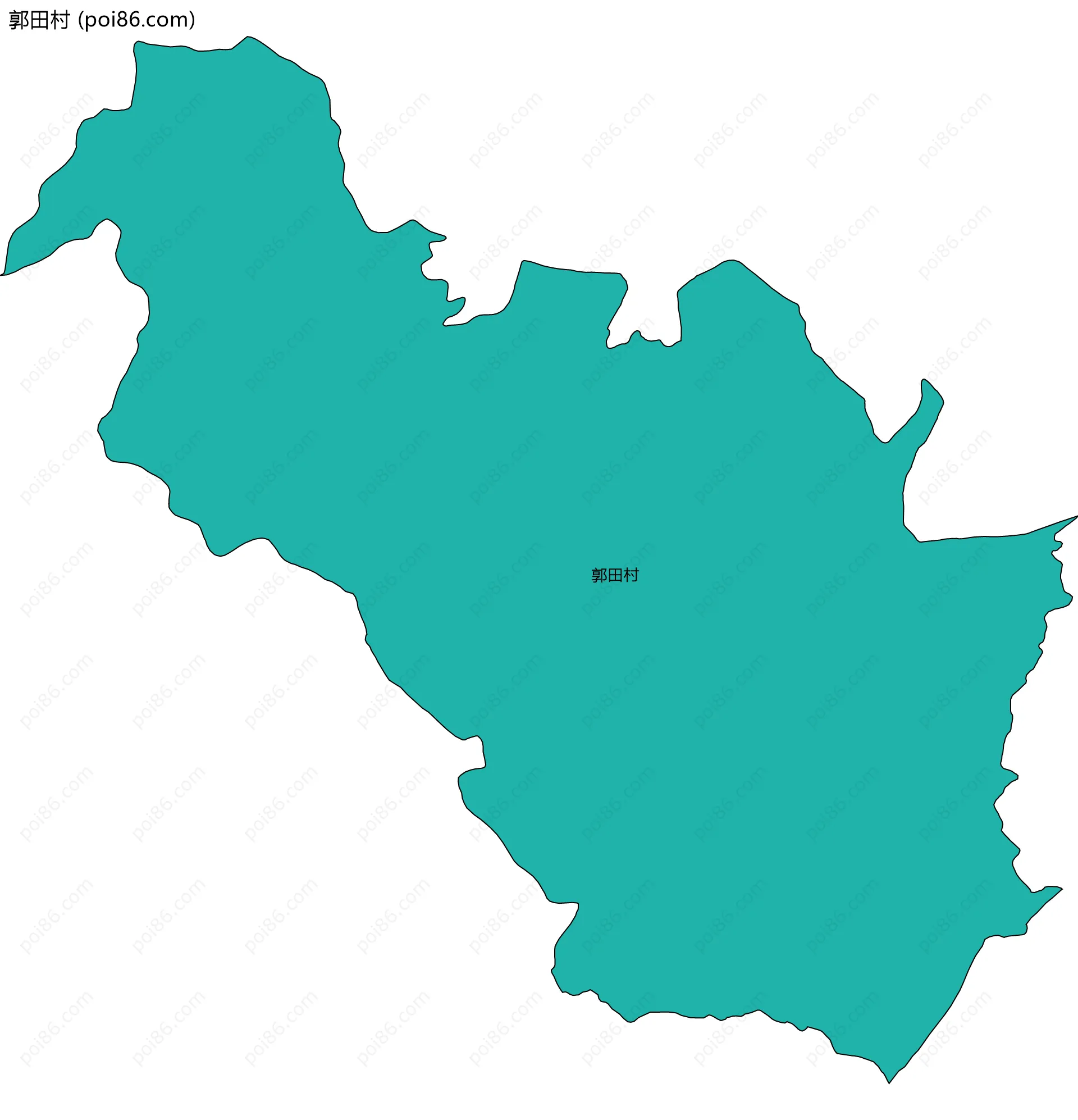 郭田村边界地图