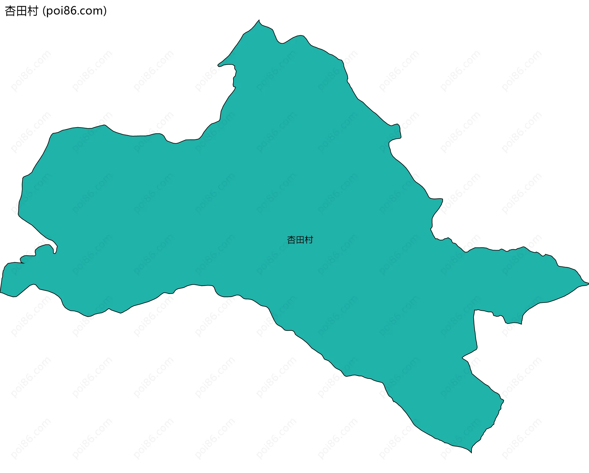 杏田村边界地图