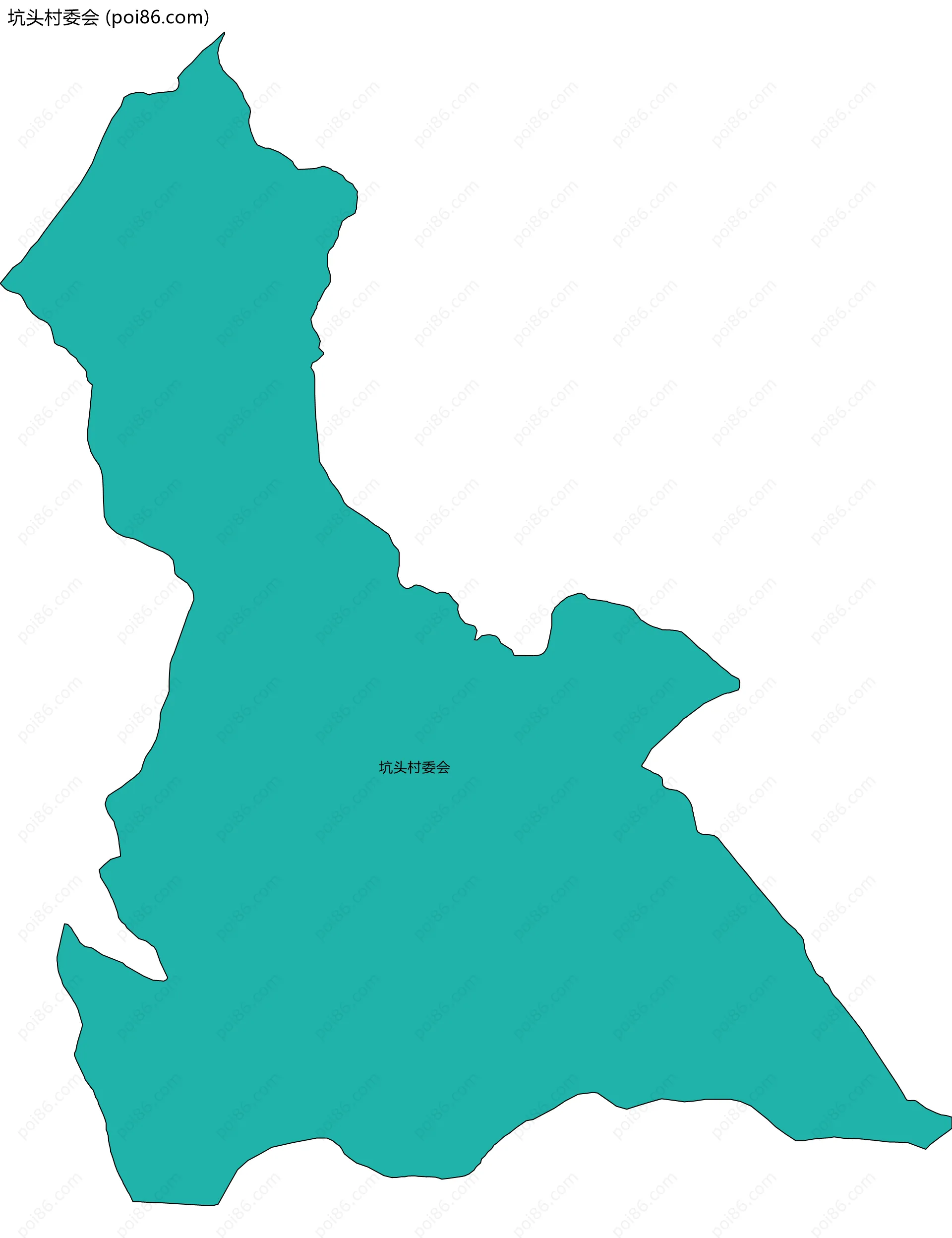 坑头村委会边界地图