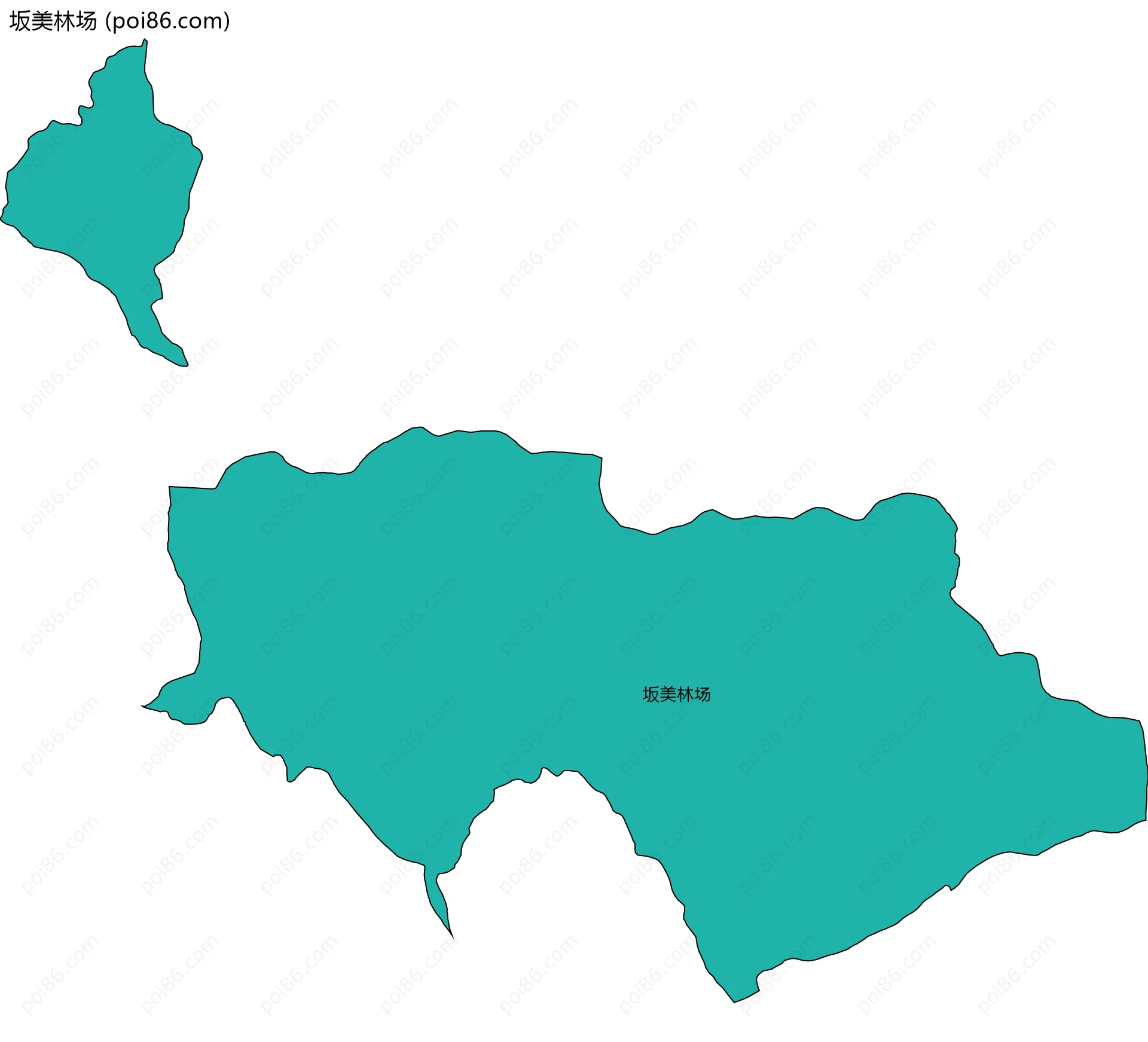 坂美林场边界地图