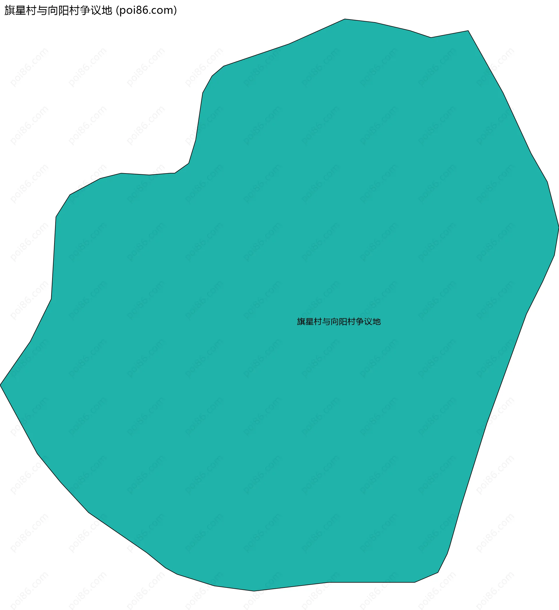 旗星村与向阳村争议地边界地图