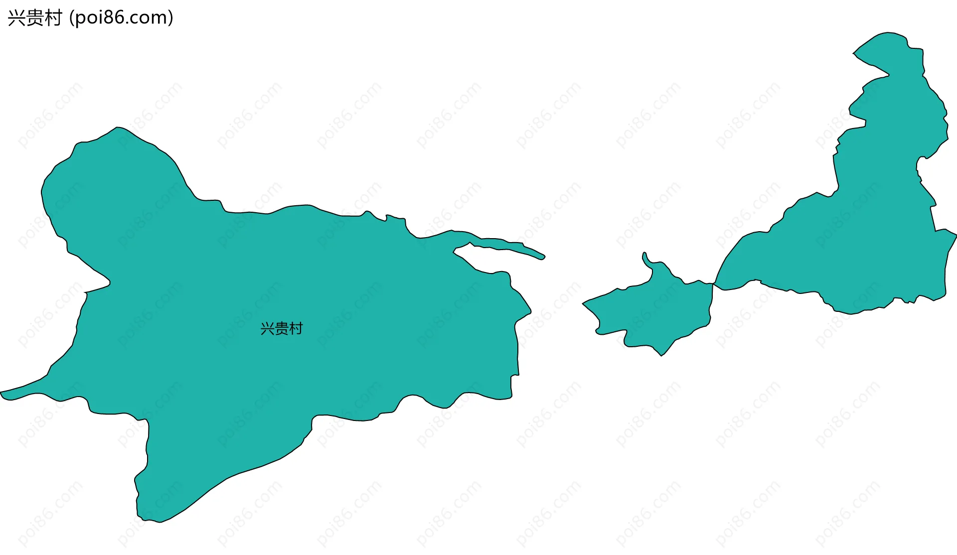 兴贵村边界地图