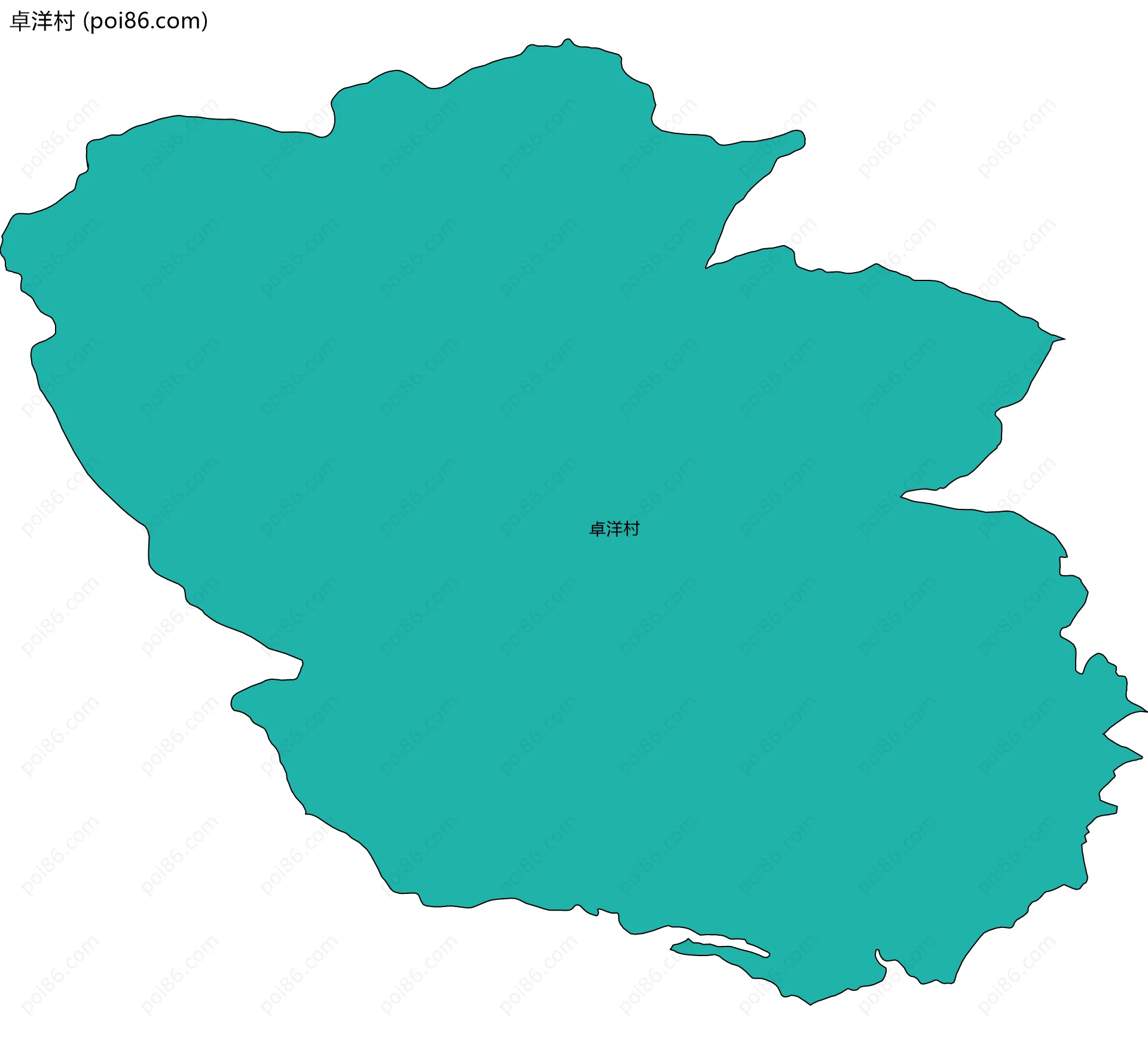 卓洋村边界地图