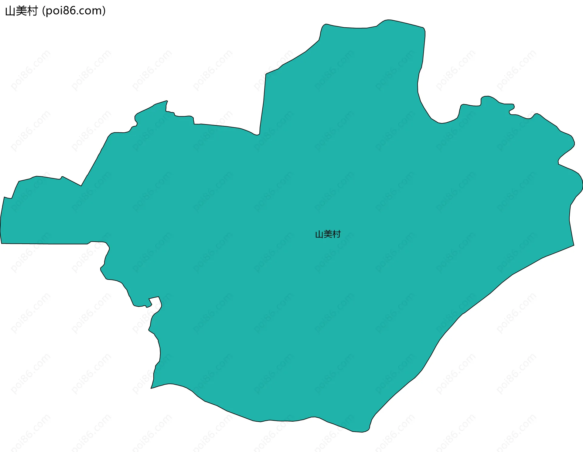 山美村边界地图