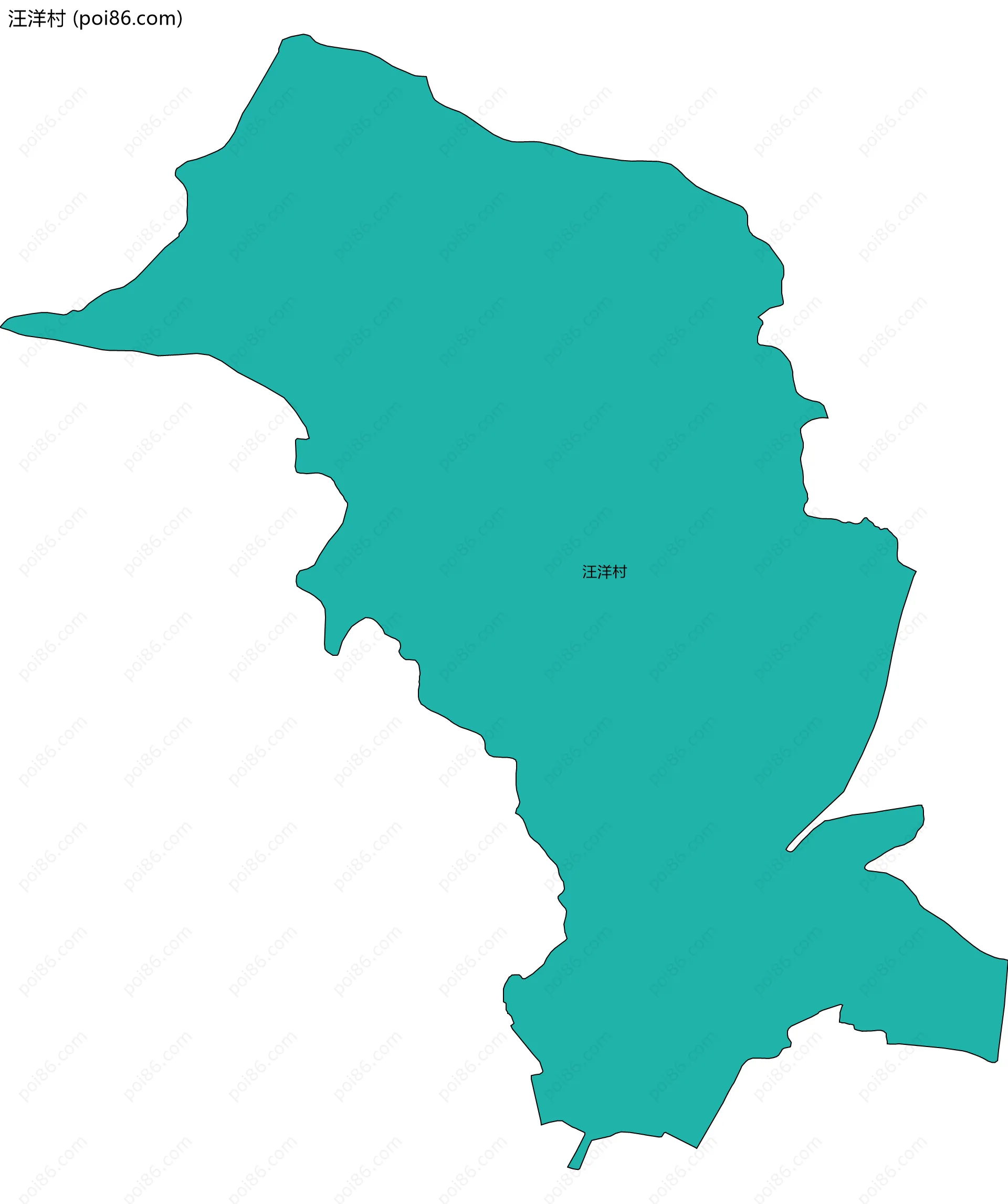 汪洋村边界地图