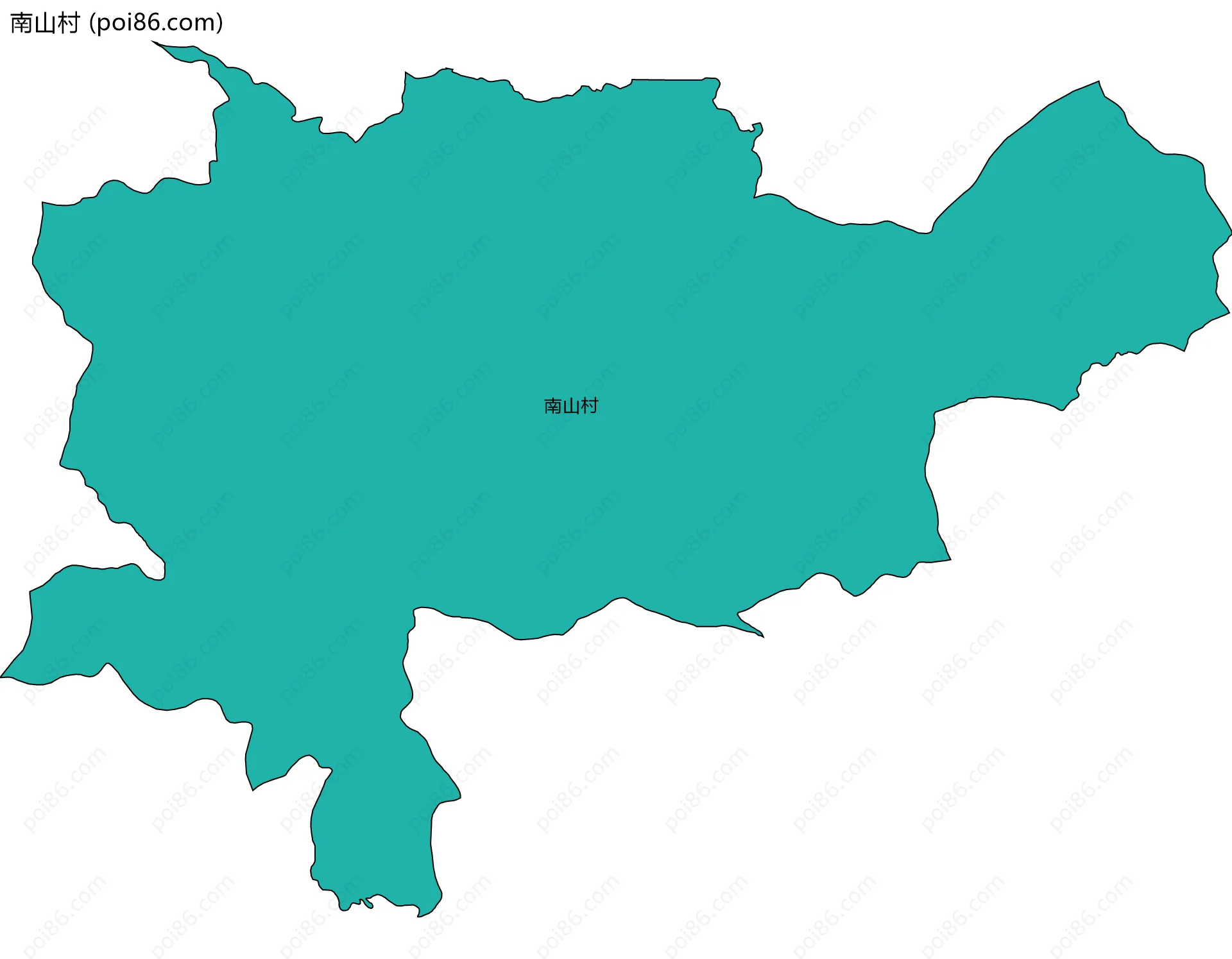 南山村边界地图