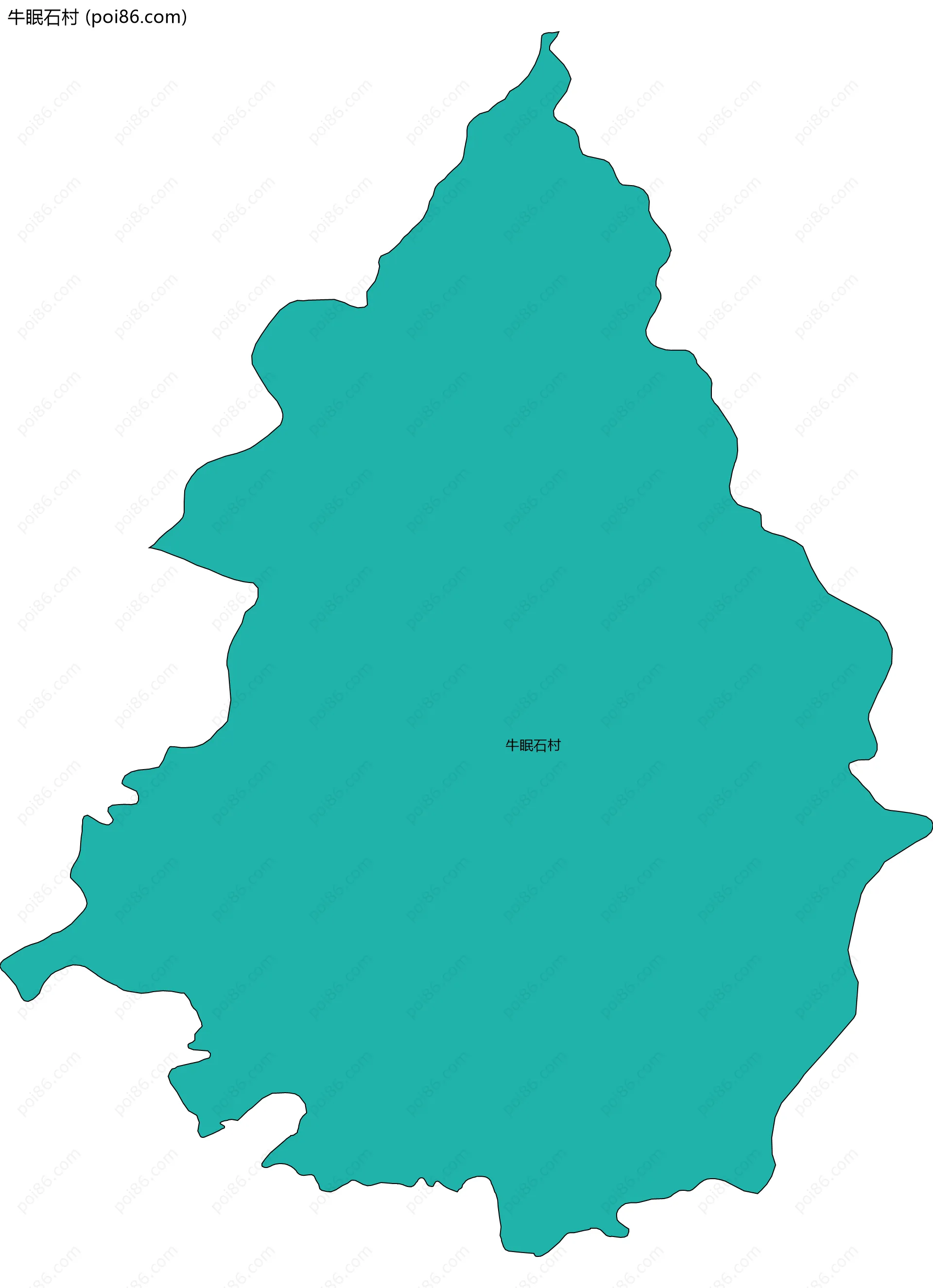 牛眠石村边界地图