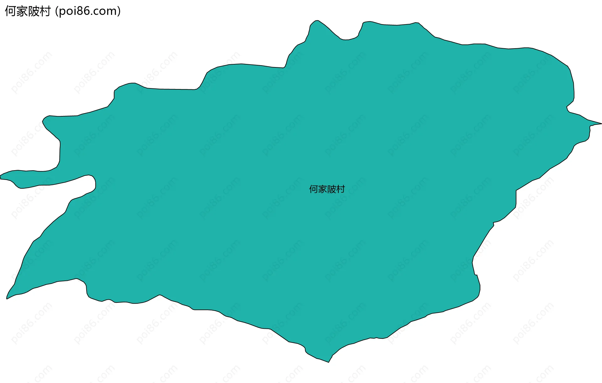 何家陂村边界地图