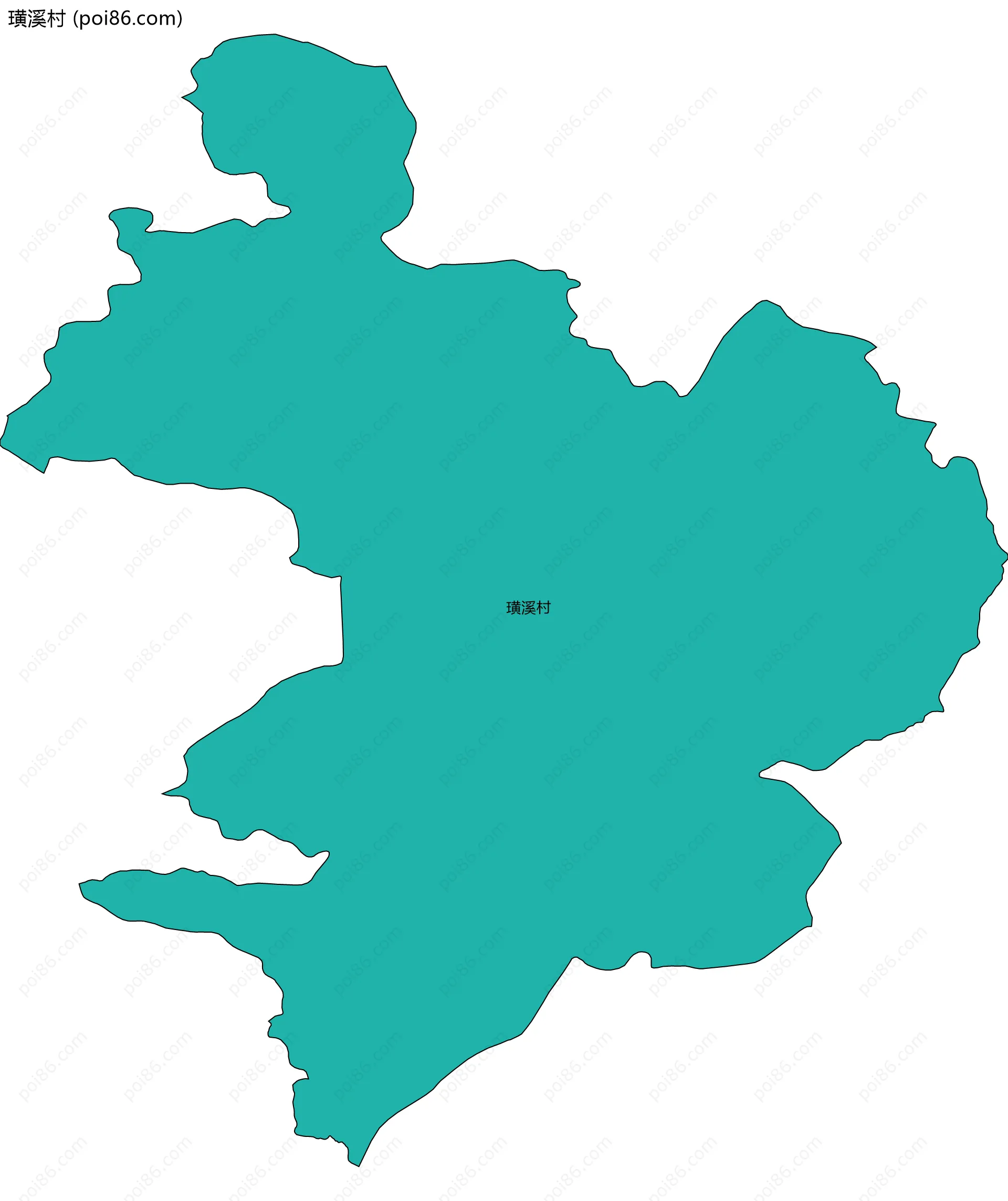 璜溪村边界地图