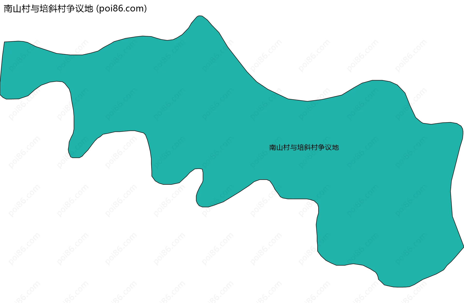 南山村与培斜村争议地边界地图