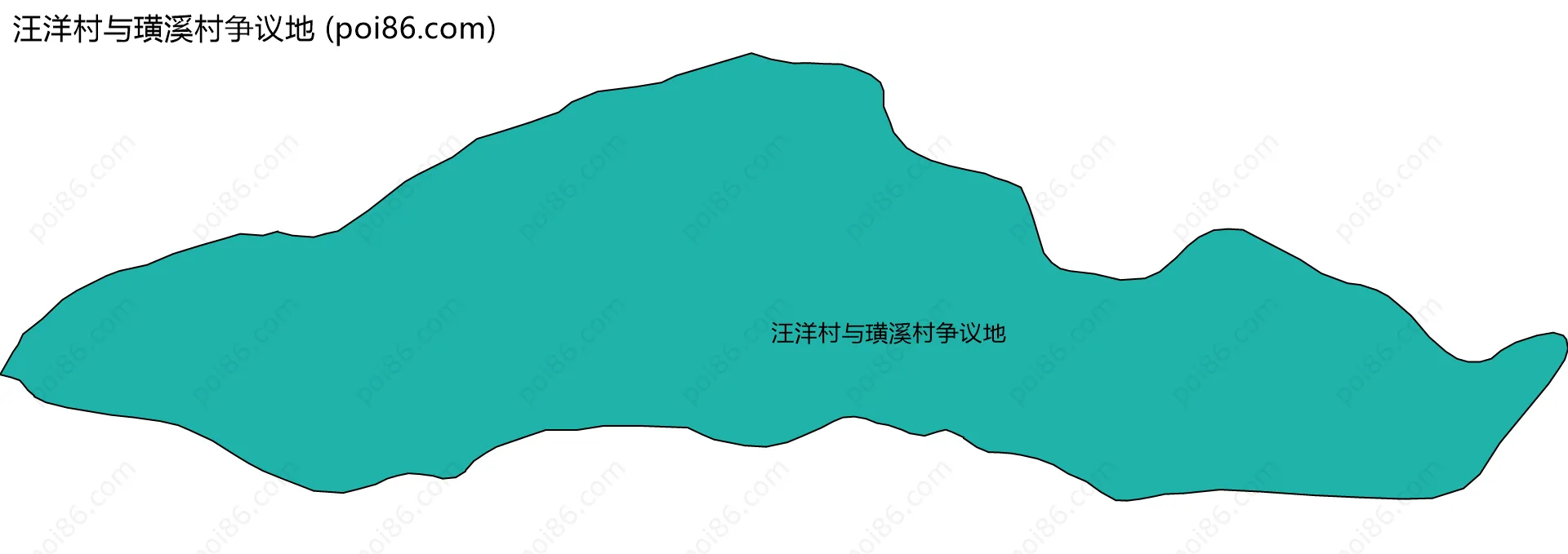 汪洋村与璜溪村争议地边界地图