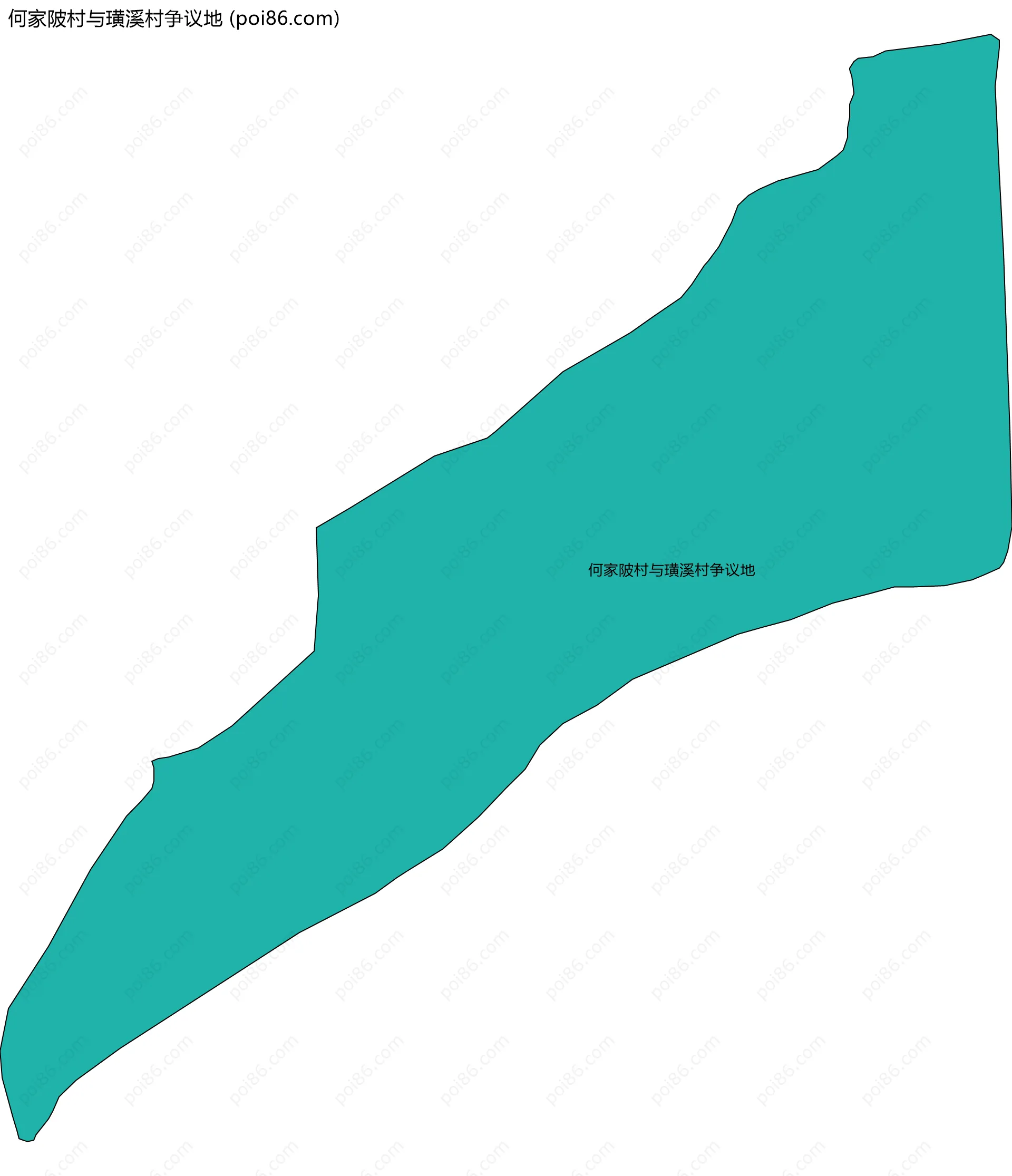 何家陂村与璜溪村争议地边界地图