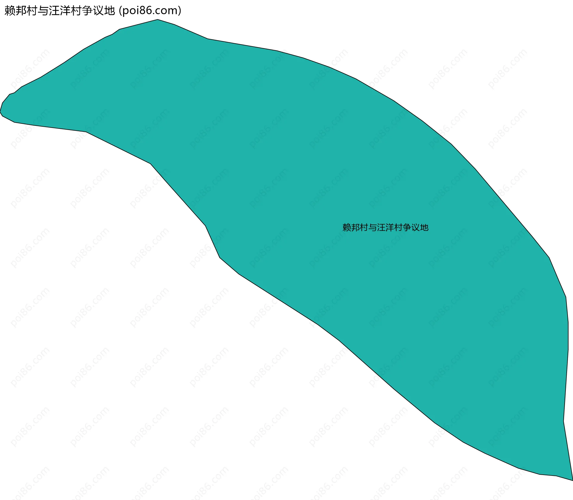 赖邦村与汪洋村争议地边界地图
