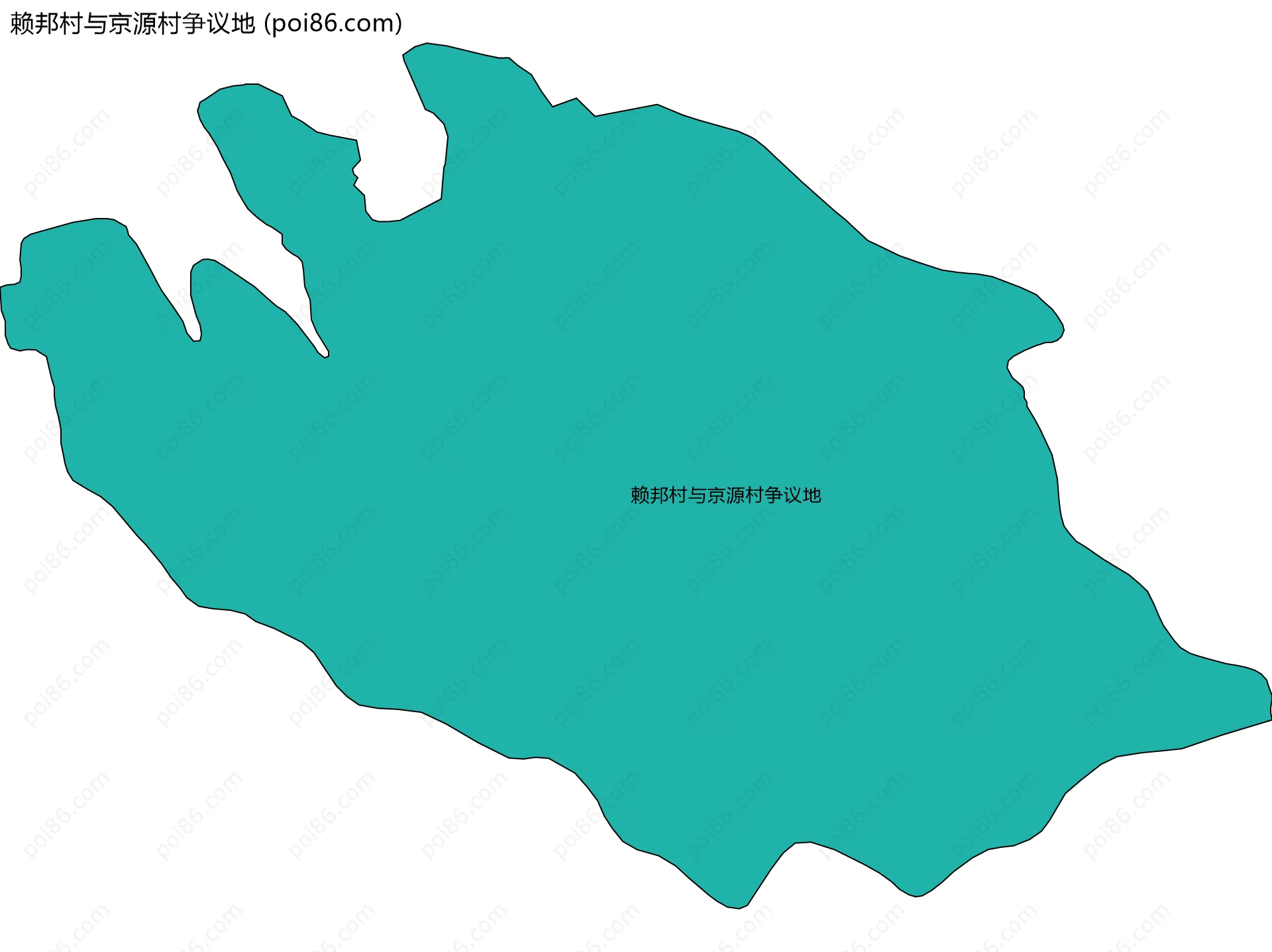 赖邦村与京源村争议地边界地图