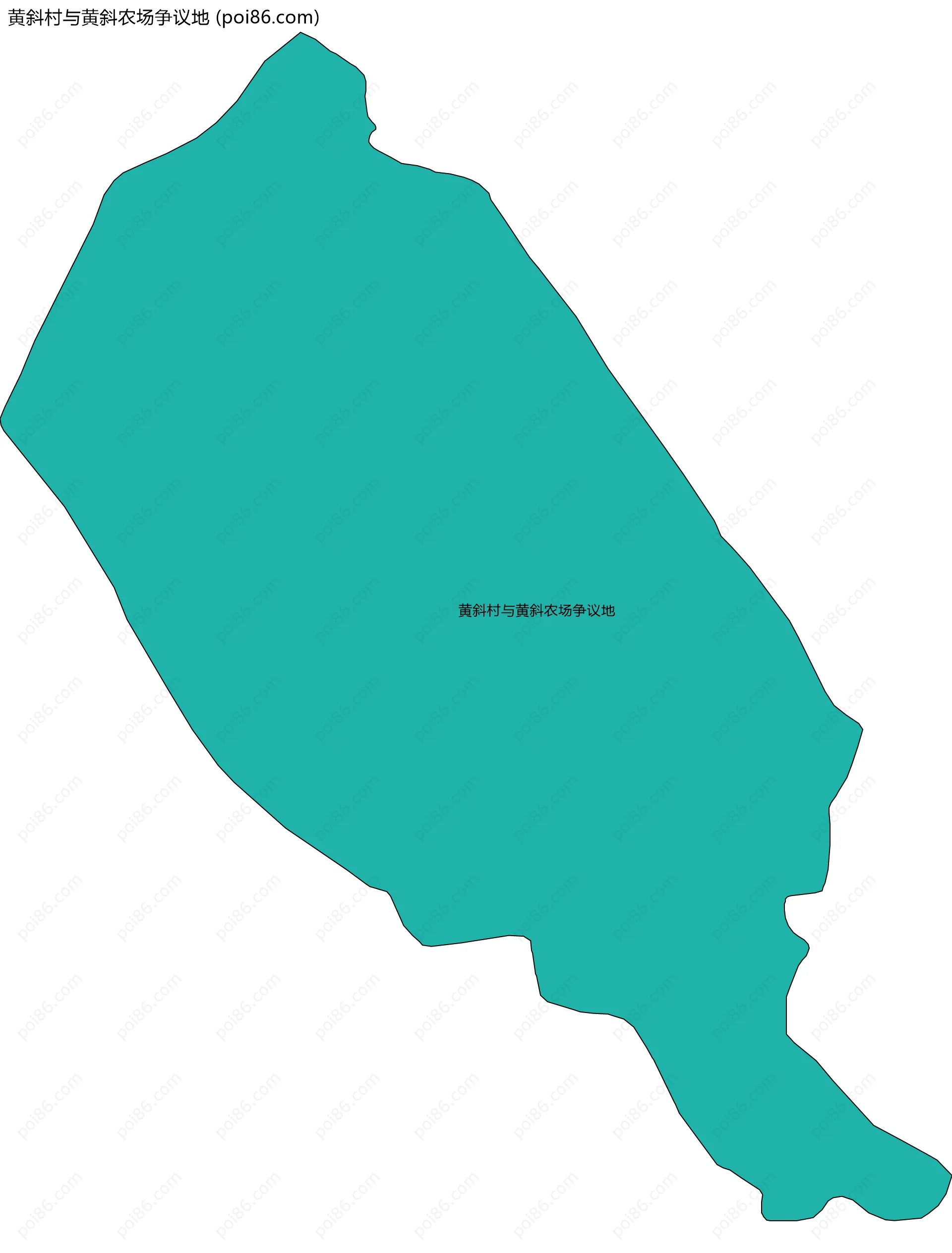黄斜村与黄斜农场争议地边界地图