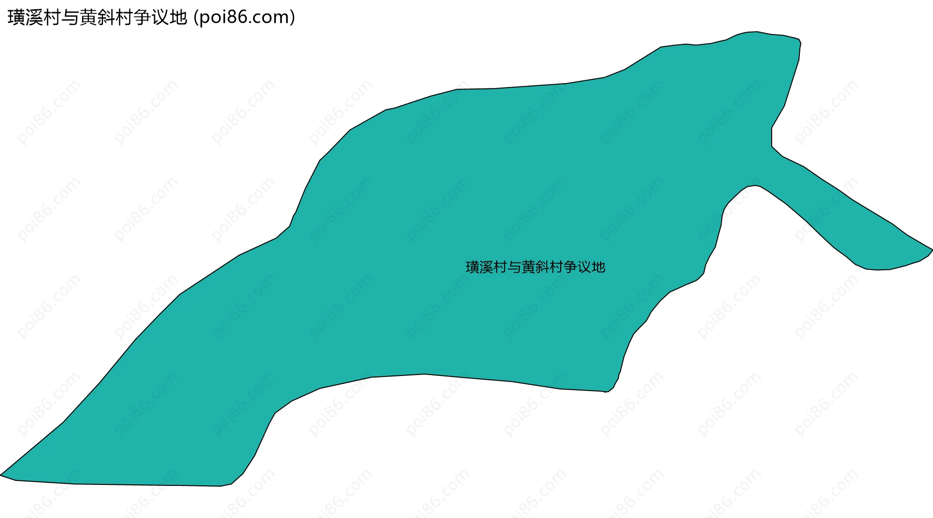 璜溪村与黄斜村争议地边界地图