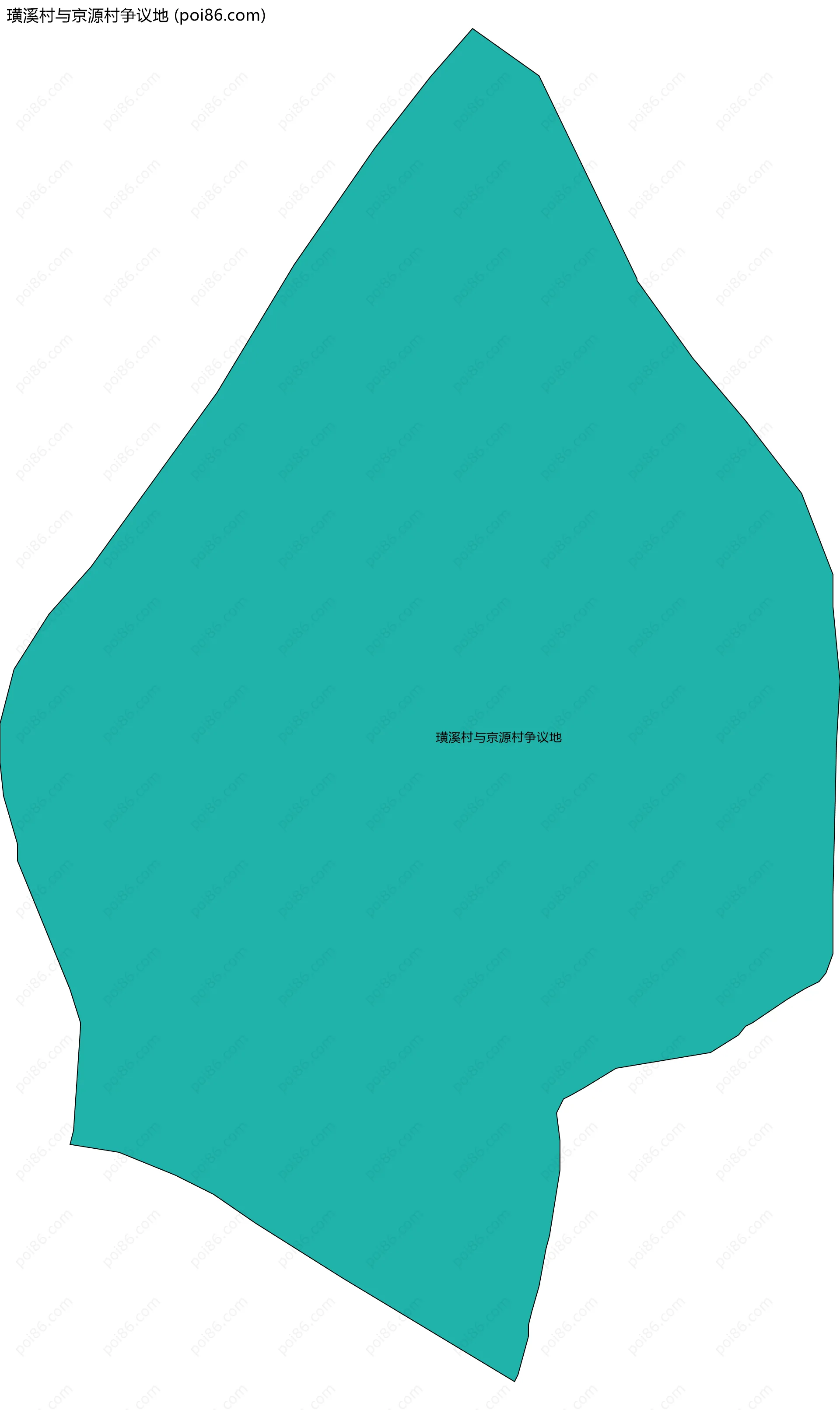 璜溪村与京源村争议地边界地图