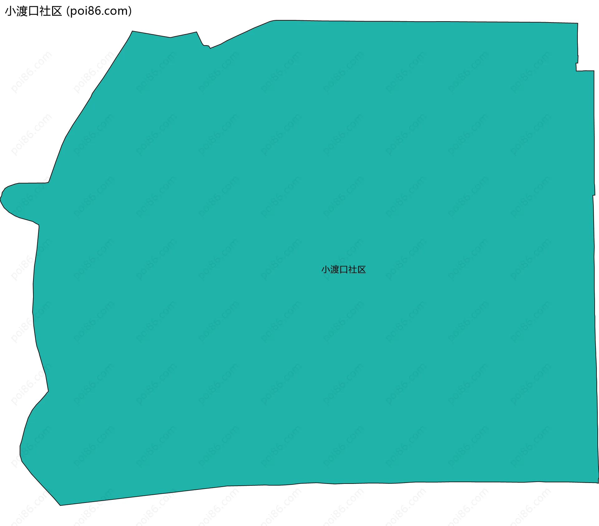 小渡口社区边界地图