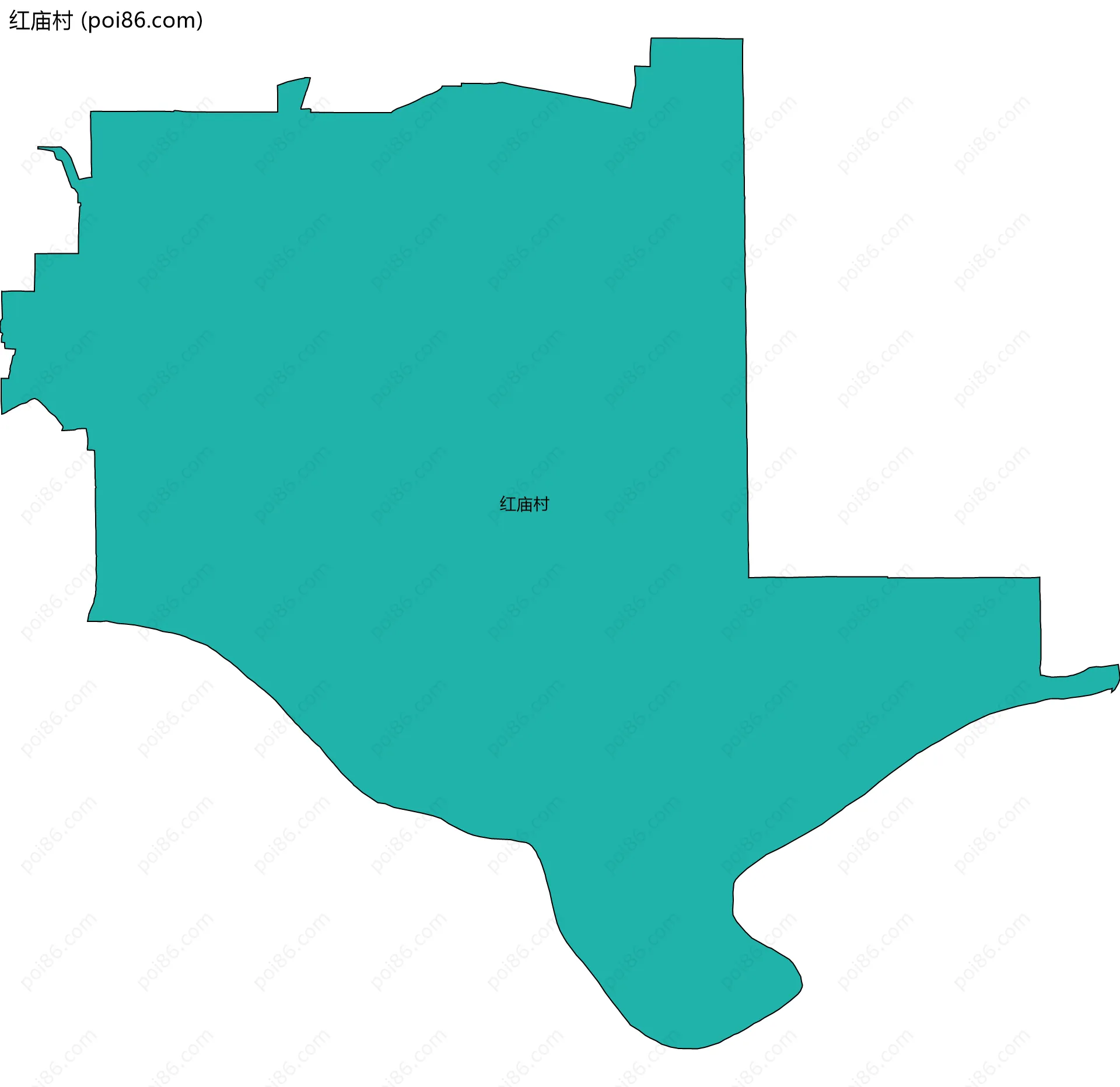 红庙村边界地图