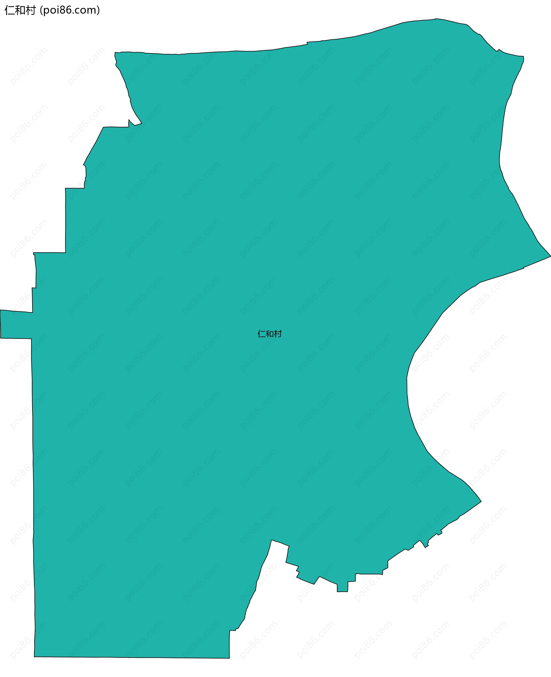 仁和村边界地图