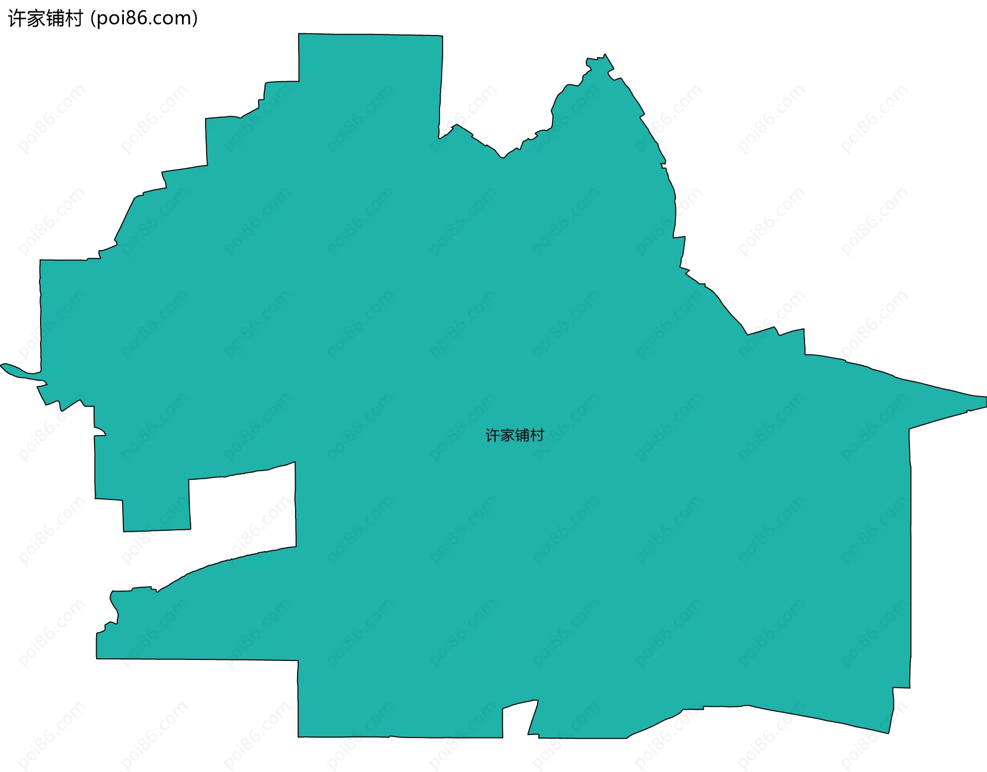 许家铺村边界地图