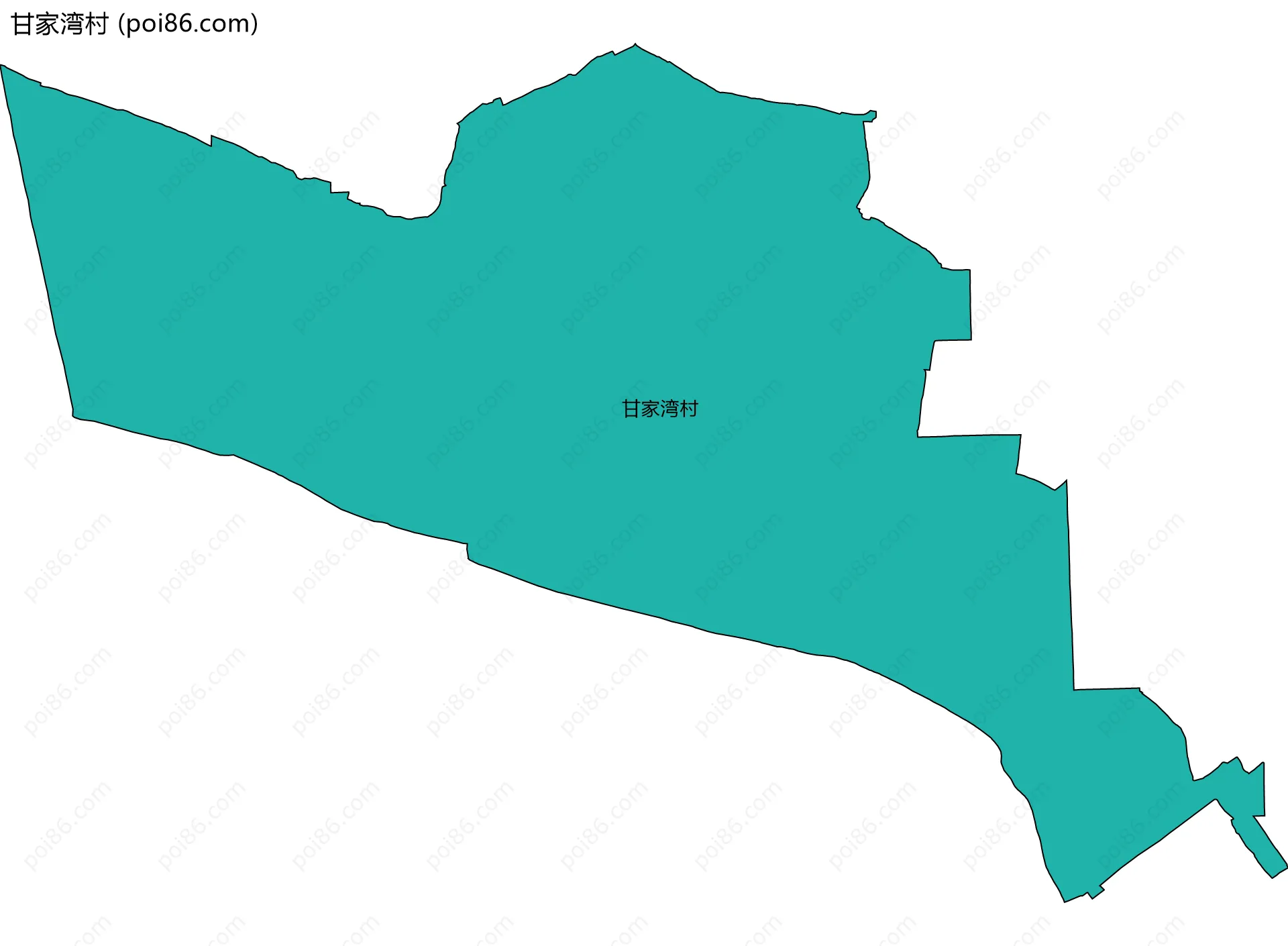 甘家湾村边界地图