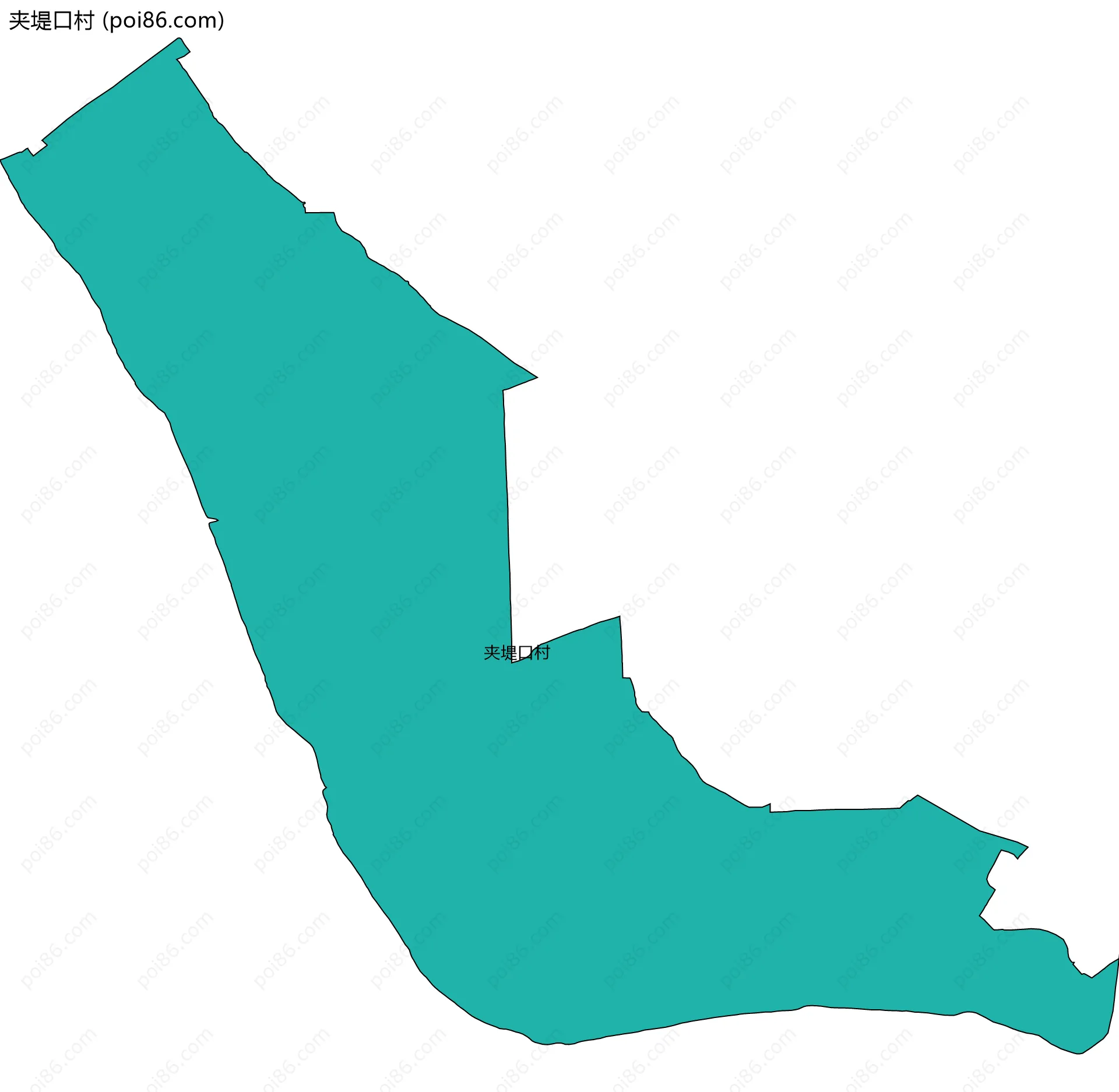 夹堤口村边界地图