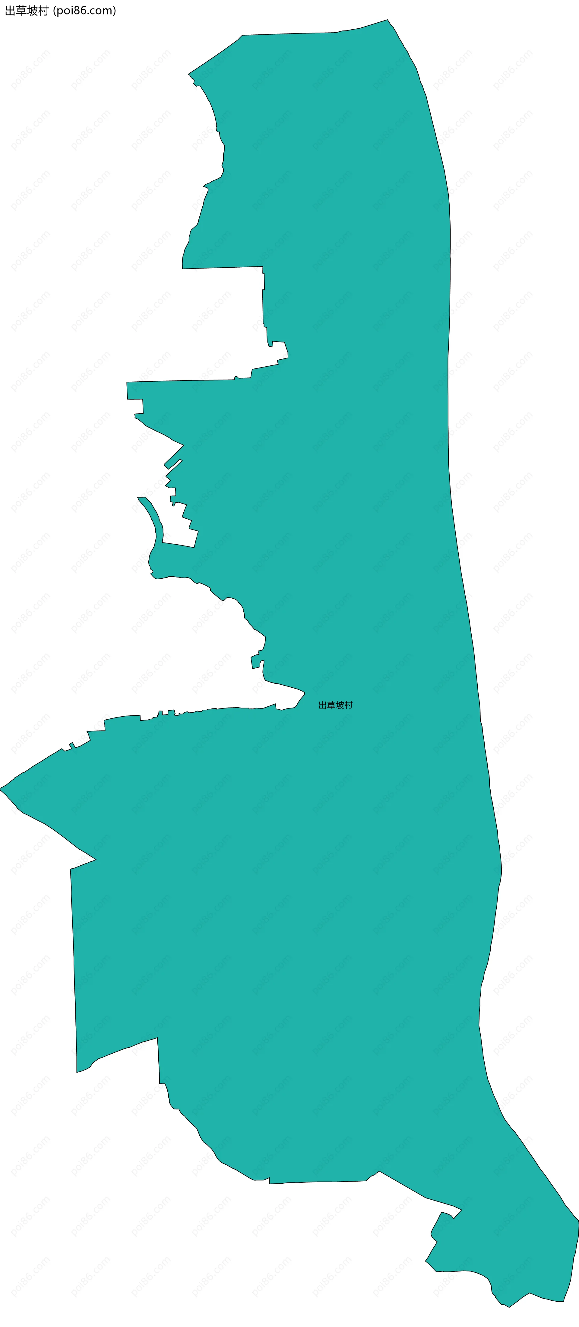 出草坡村边界地图