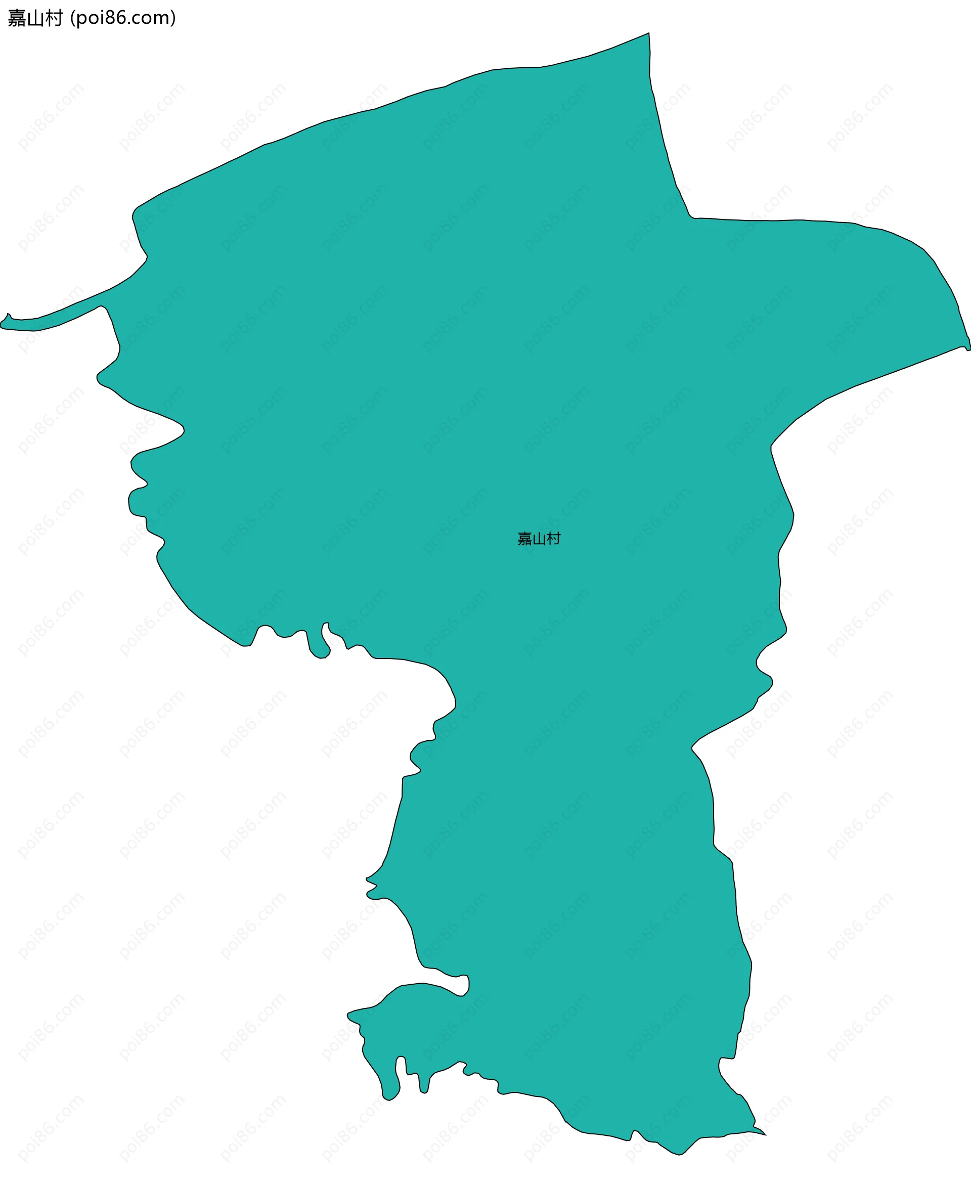 嘉山村边界地图