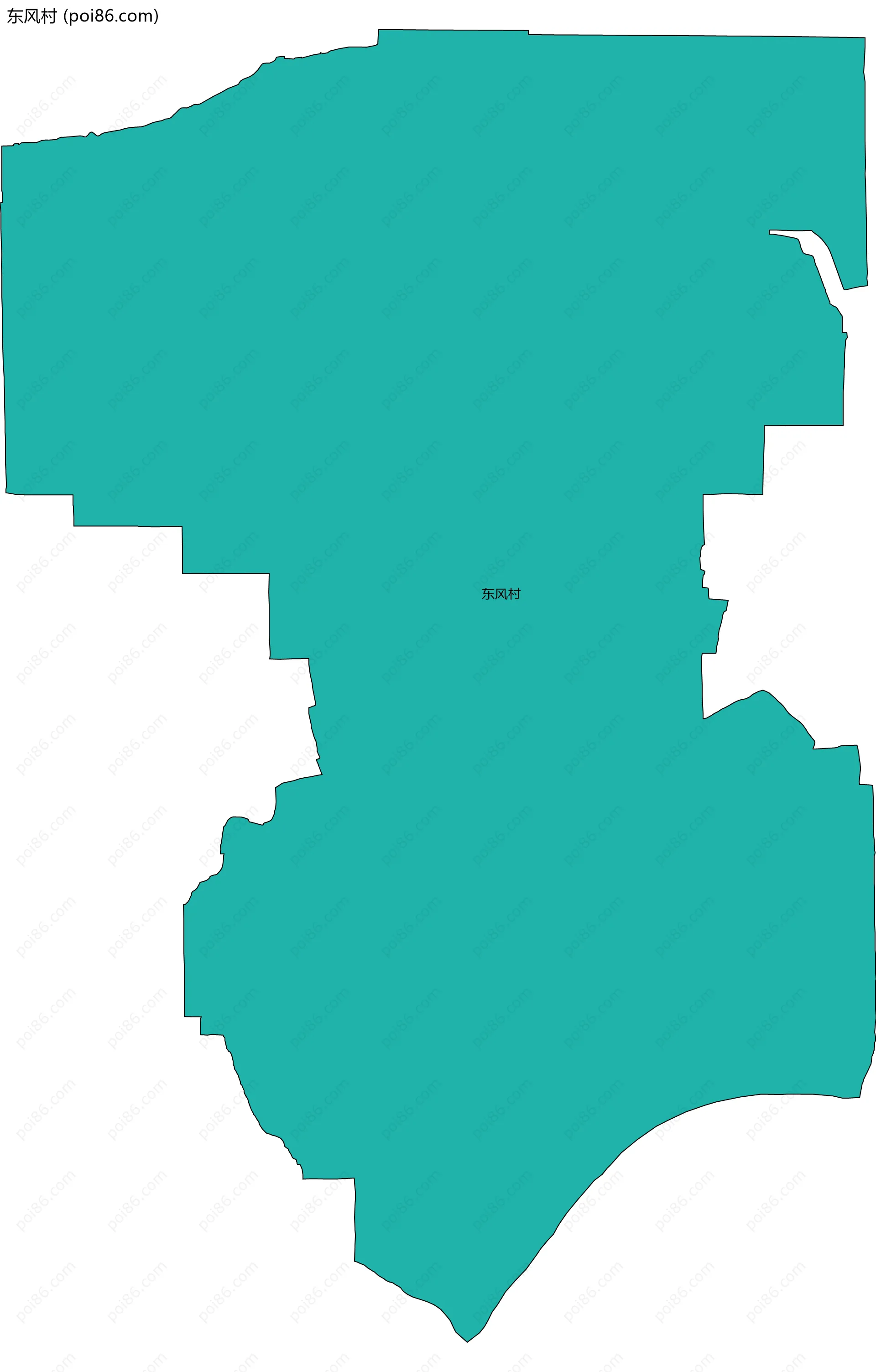 东风村边界地图