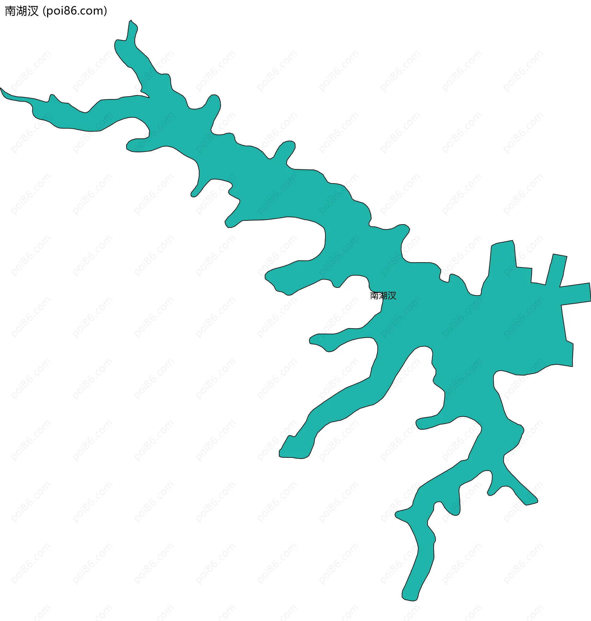 南湖汊边界地图