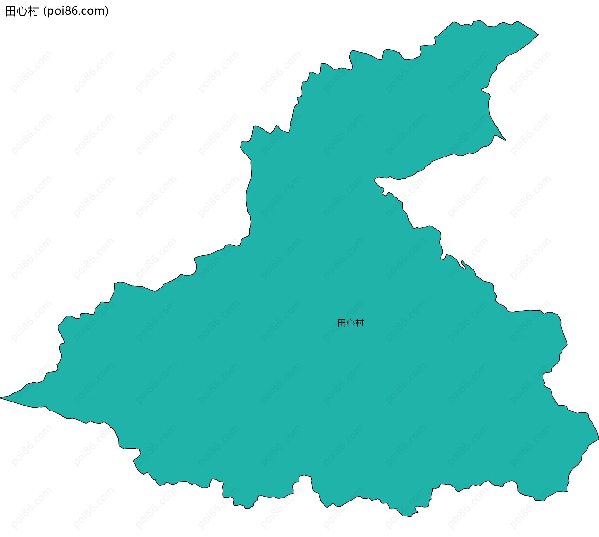 田心村边界地图