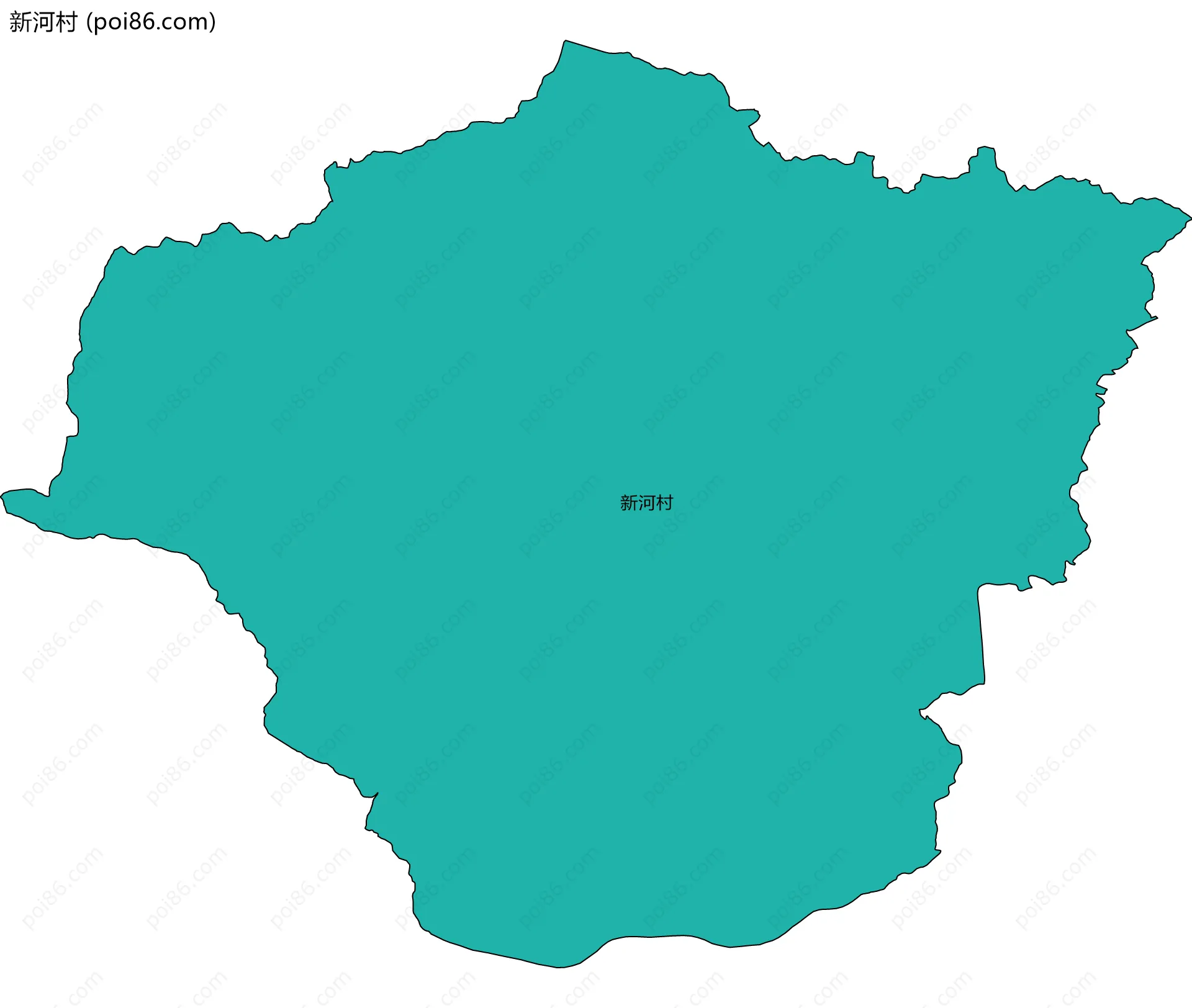 新河村边界地图