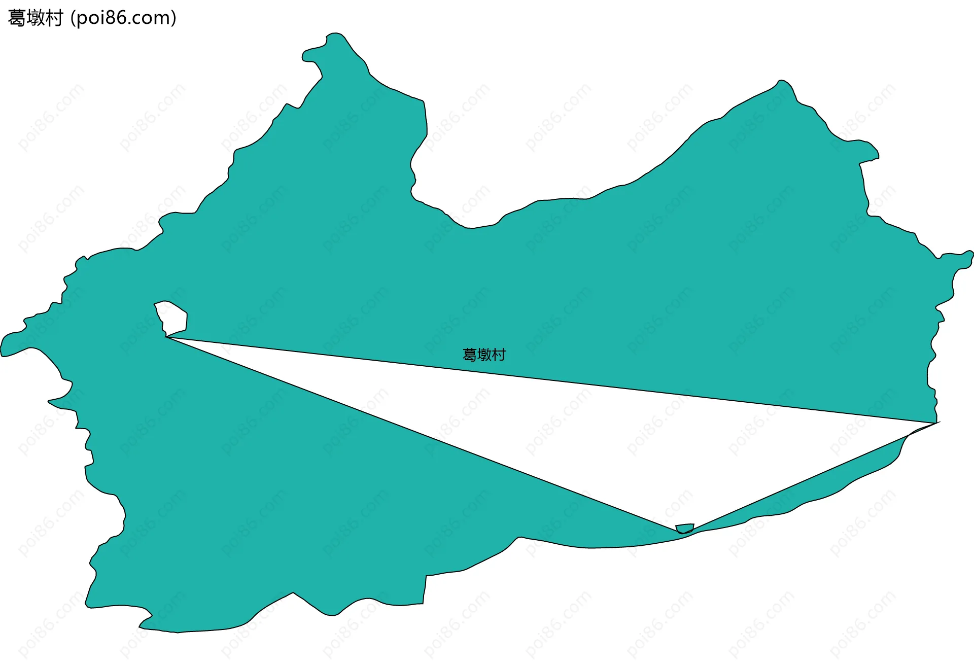 葛墩村边界地图