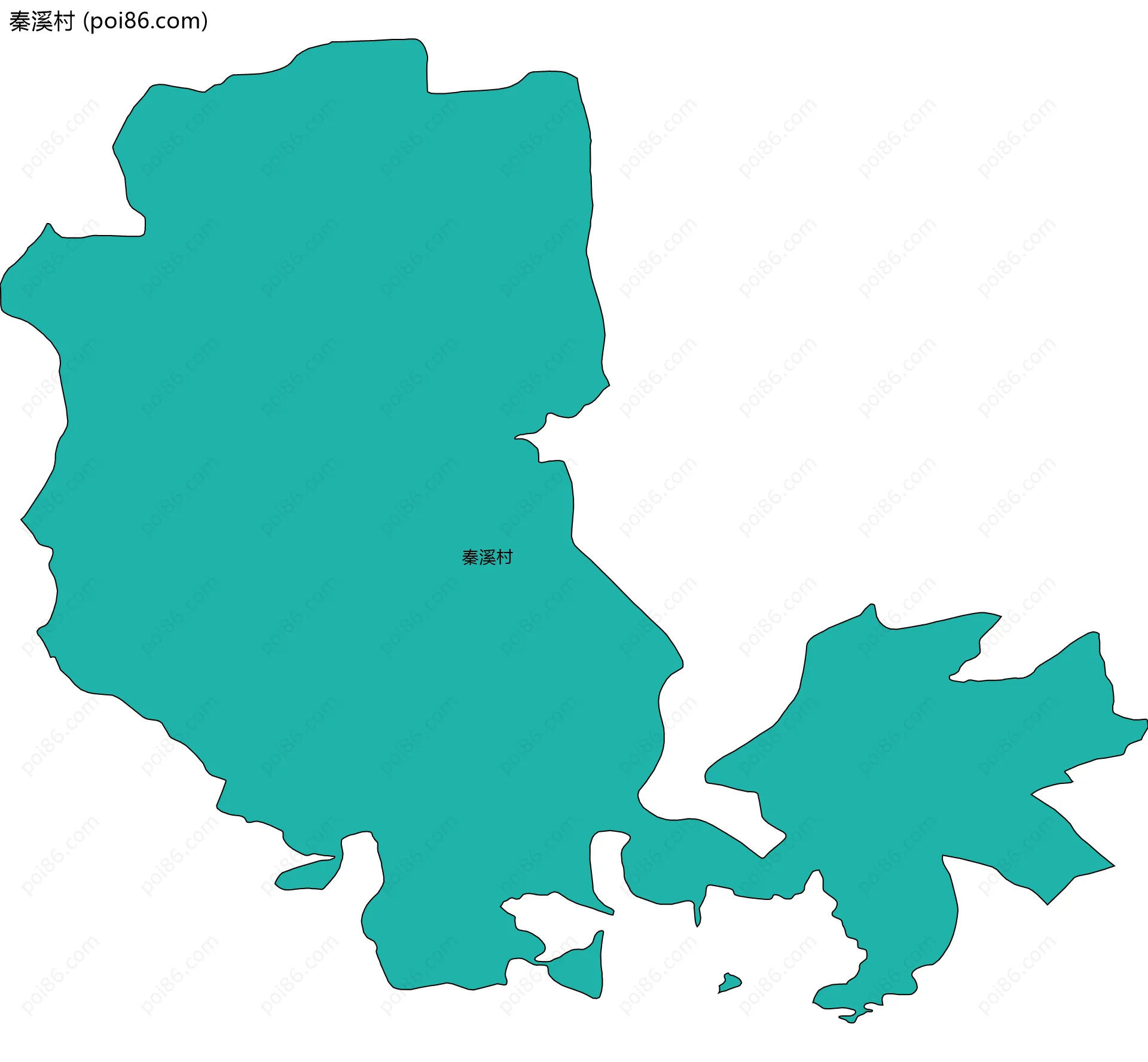 秦溪村边界地图