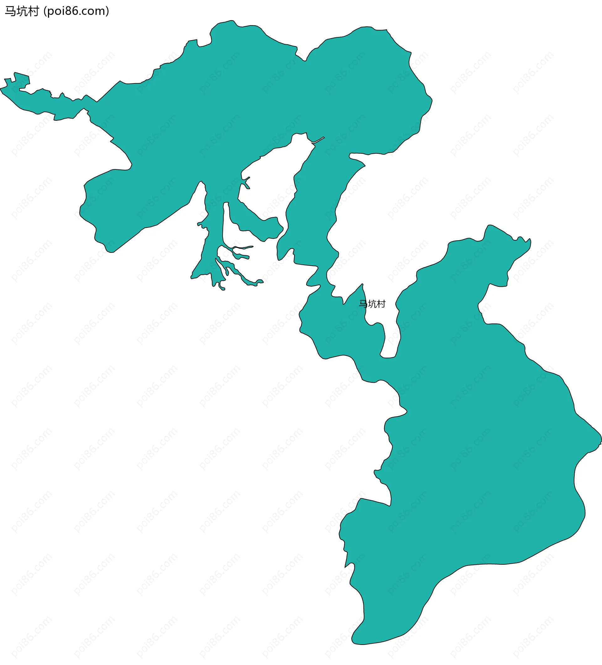 马坑村边界地图