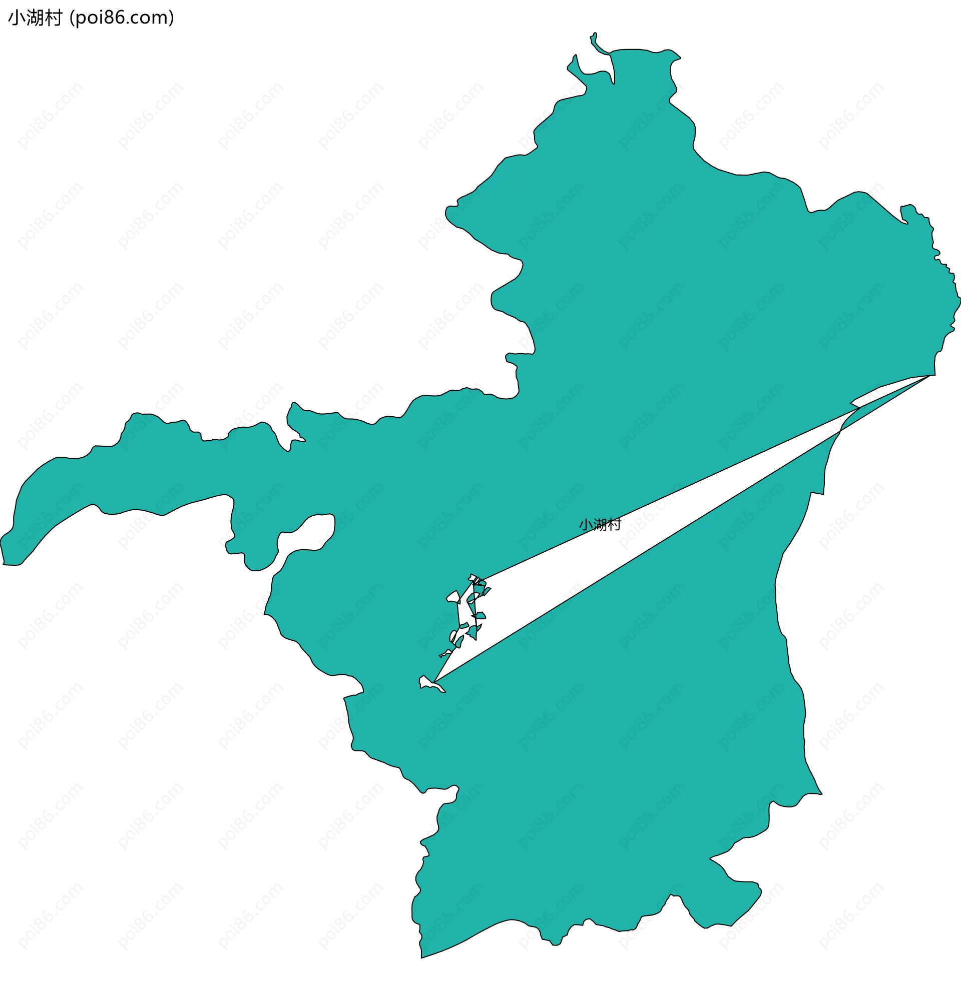 小湖村边界地图